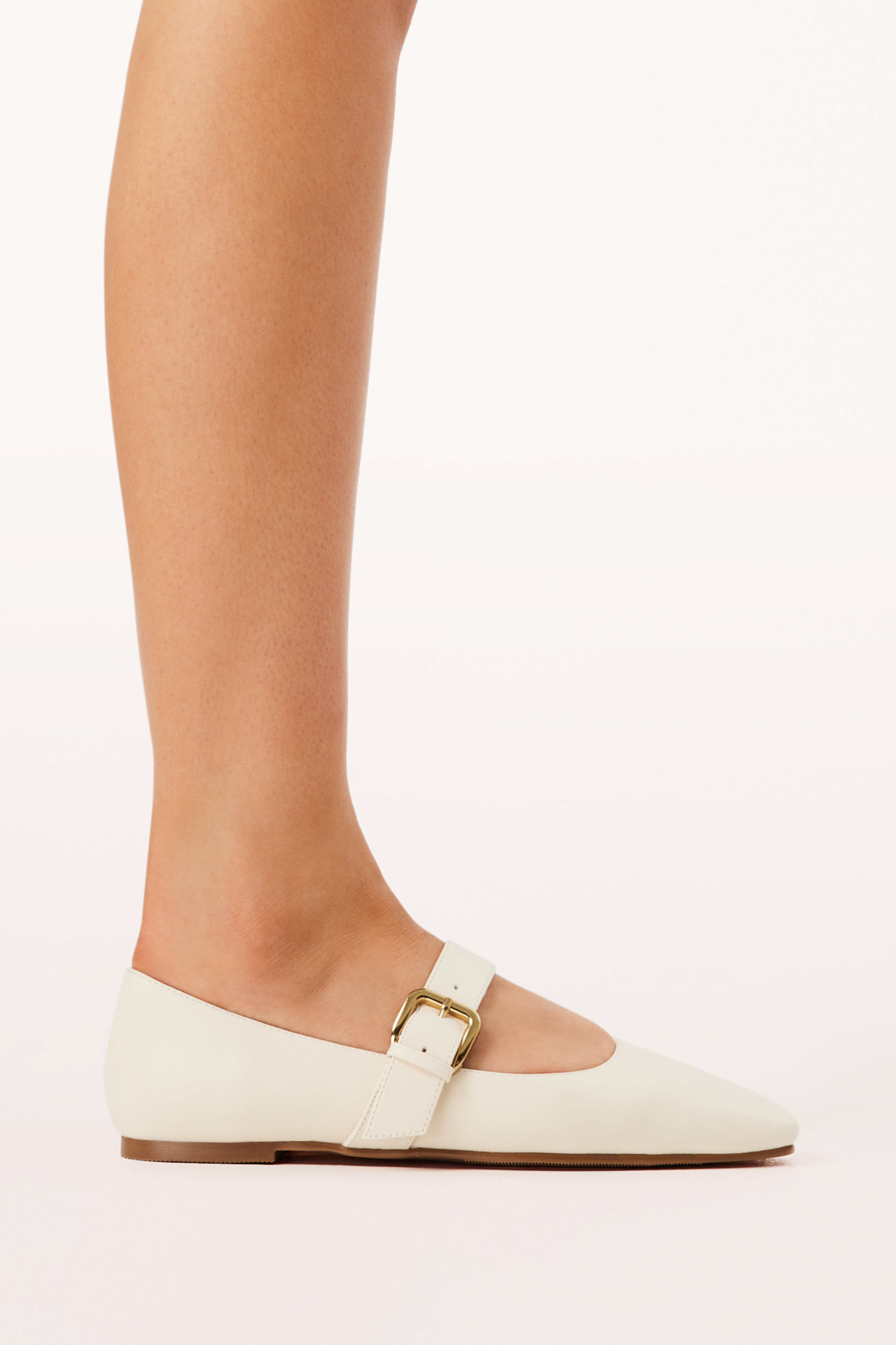 Fredia Flats Women's Comfortable Slip-On Bone Color Shoes - Perfect for Casual Wear, Office, and Travel