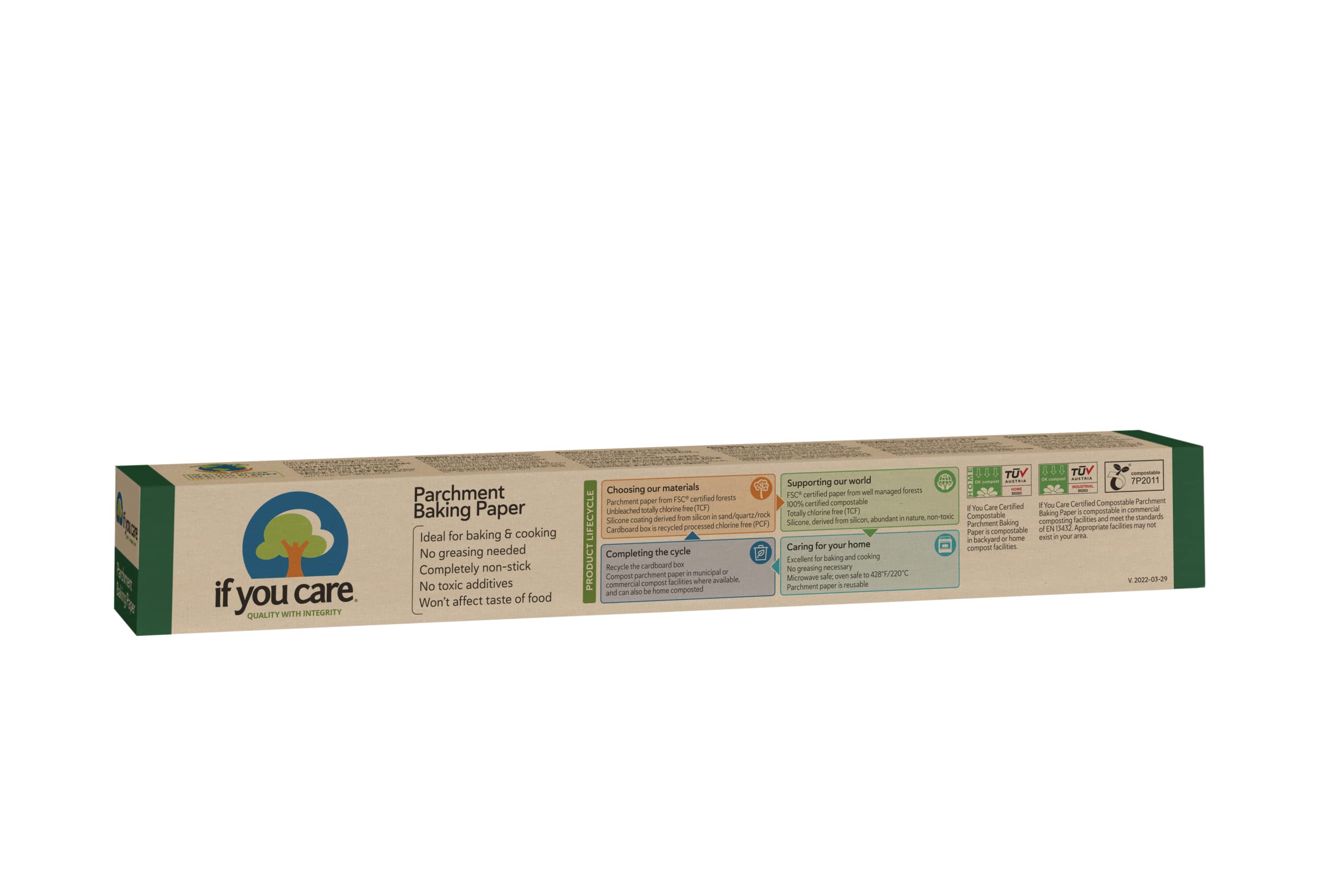If You Care Unbleached Parchment Baking Paper - 70 Sq Ft, Eco-Friendly & Non-Stick for Baking, Roasting, and Cooking | Perfect for Cookies, Cakes, Bread & More