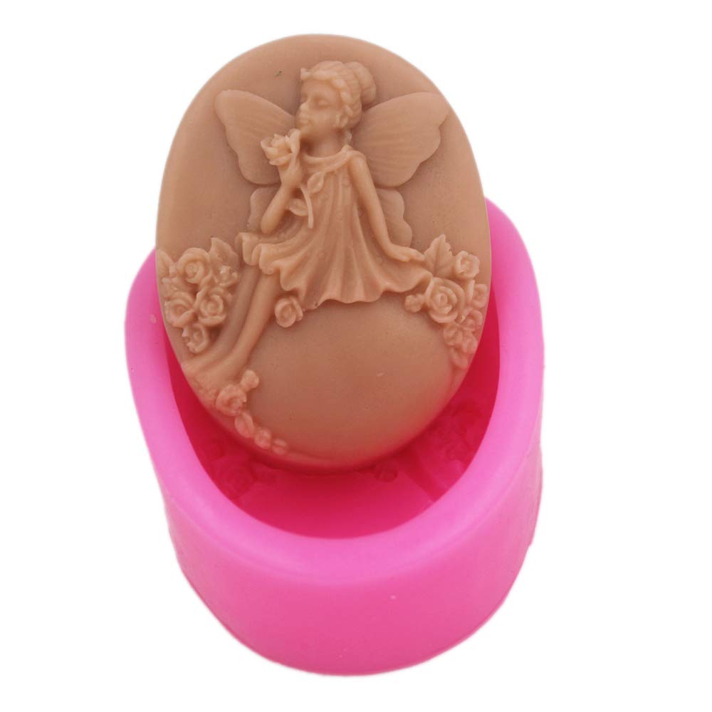 Rose Angel Silicone Soap Molds for DIY Handmade Soap Making - Perfect for Crafting, Bath Bombs, Candle Making & Gift Ideas