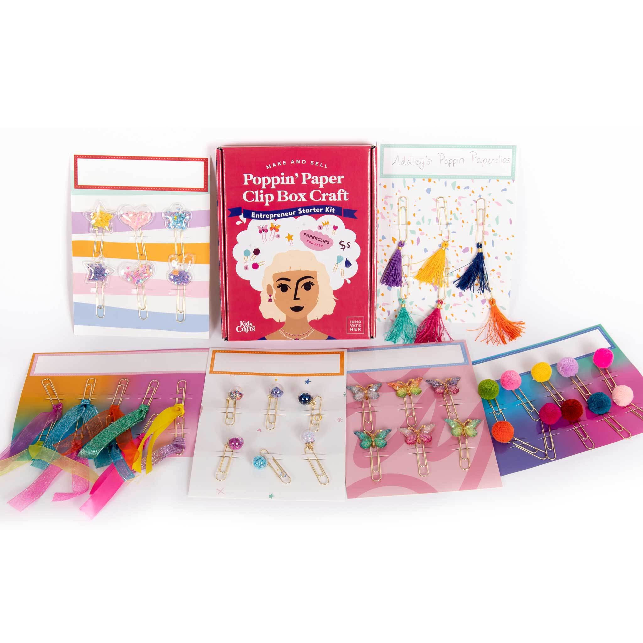 DIY Poppin' Paper Clips Craft Kit - Fun & Creative Arts and Crafts for Kids, Teens & Adults - Perfect for School Projects, Party Favors & Gift Making