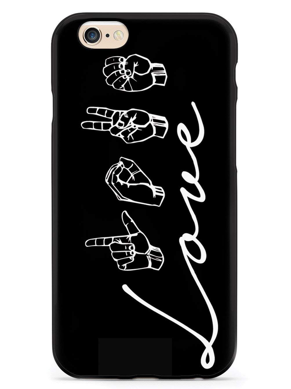 Inspired Cases - Protective iPhone 6 Plus/6s Plus Case with 3D Textured Design - Sign Language Love Theme | Durable Slim Cover for Everyday Use, Travel & Gifts
