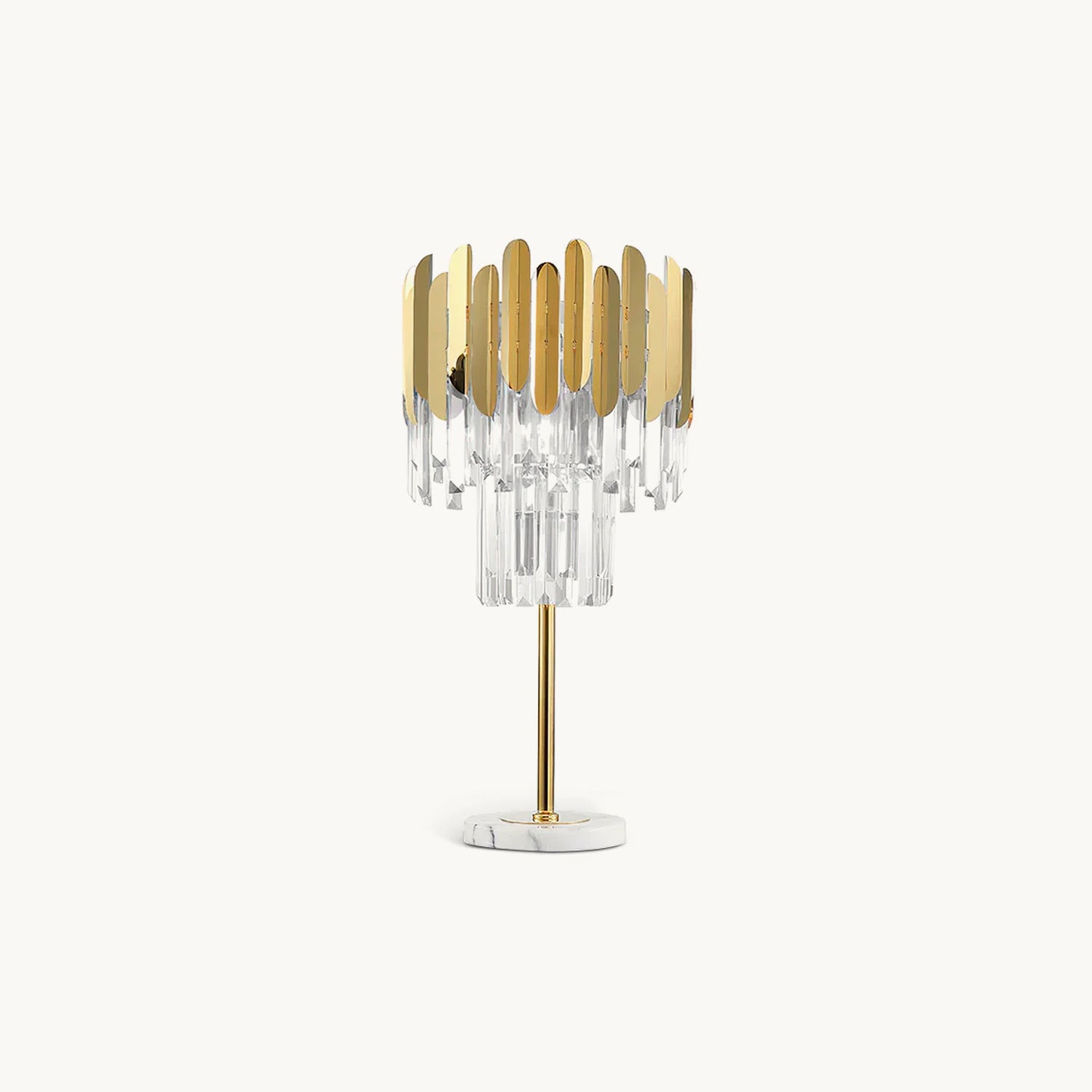 Elegant Crystal Marble LED Desk Lamp - Modern Office & Study Table Light for Home, Bedroom, Dorm - Perfect for Reading, Working & Decor