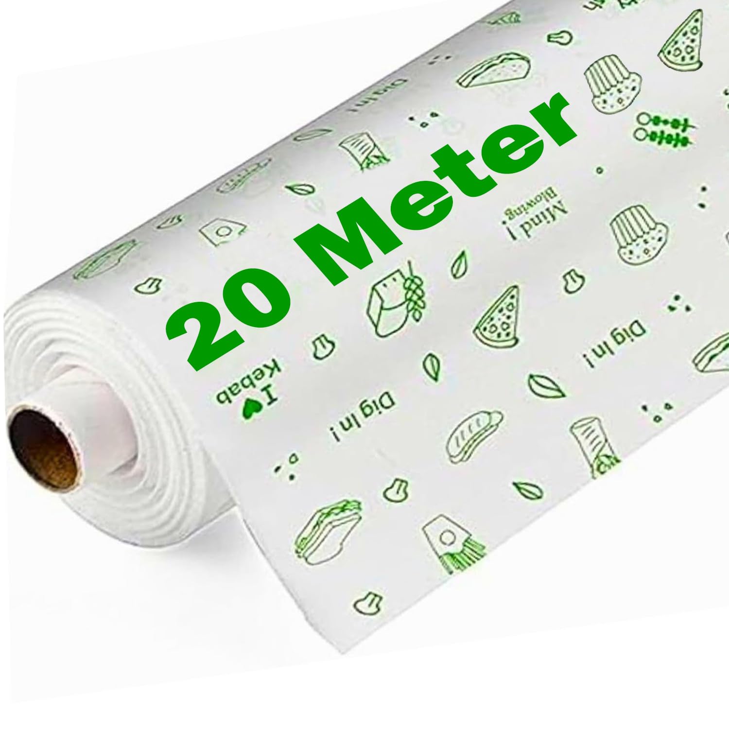 OFIXO Non-Stick Parchment Paper Roll - 20 Meter Premium Reheatable Butter Wrapping Paper for Baking, Cooking & Food Storage | Oven Safe & Microwave Safe Kitchen Essential
