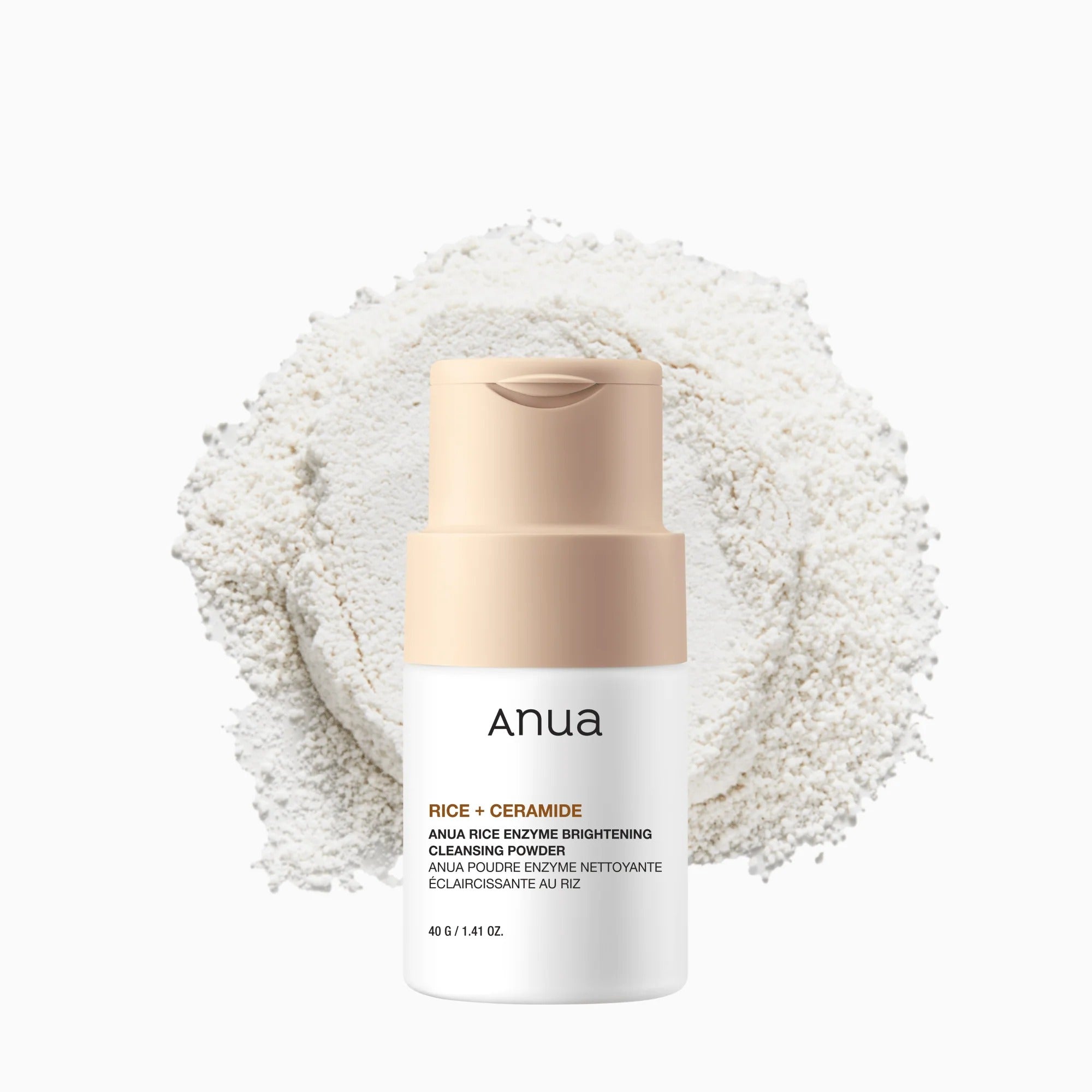 ANUA Rice Enzyme Brightening Cleansing Powder 40g - Gentle Exfoliating Face Wash for Glowing Skin | Perfect for Daily Skincare Routine & Travel