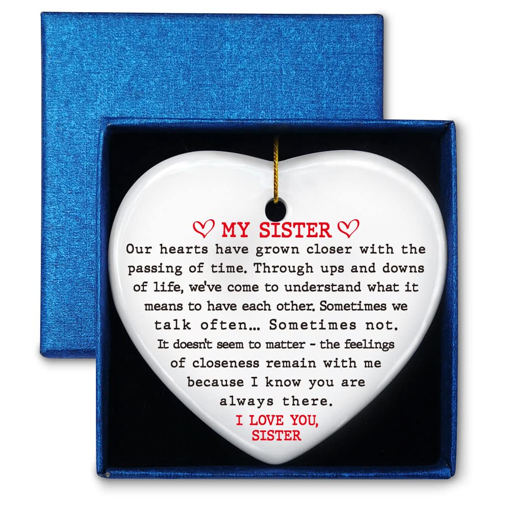 Heartfelt Sister Gift - Personalized Keepsake Plaque for Birthday, Christmas & Graduation - Best Friendship Gift for Sisters - Perfect for Home Decor & Special Occasions