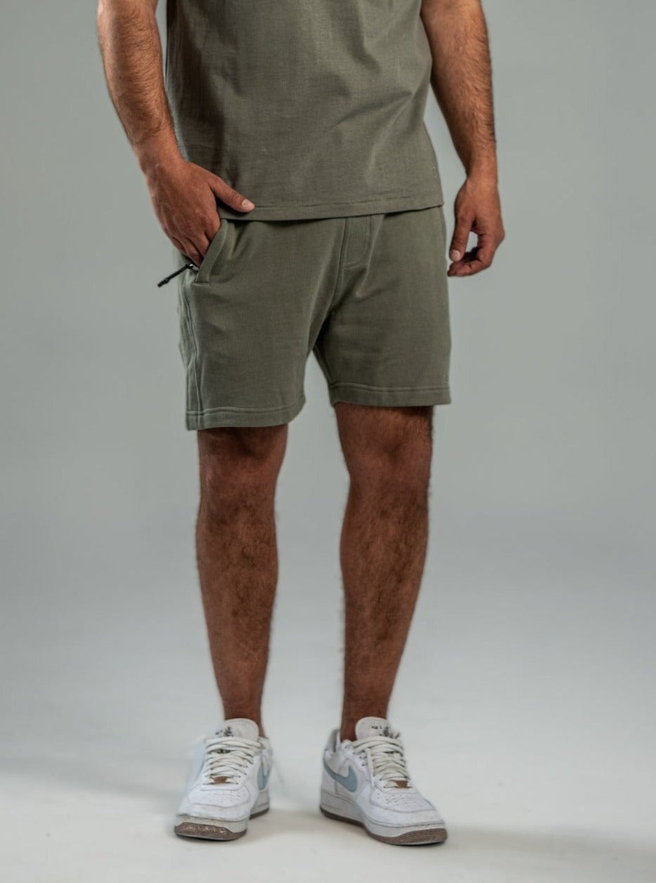 James French Terry Shorts for Men - Comfortable Cotton Khaki Casual Shorts | Perfect for Summer, Beach, and Lounge Wear