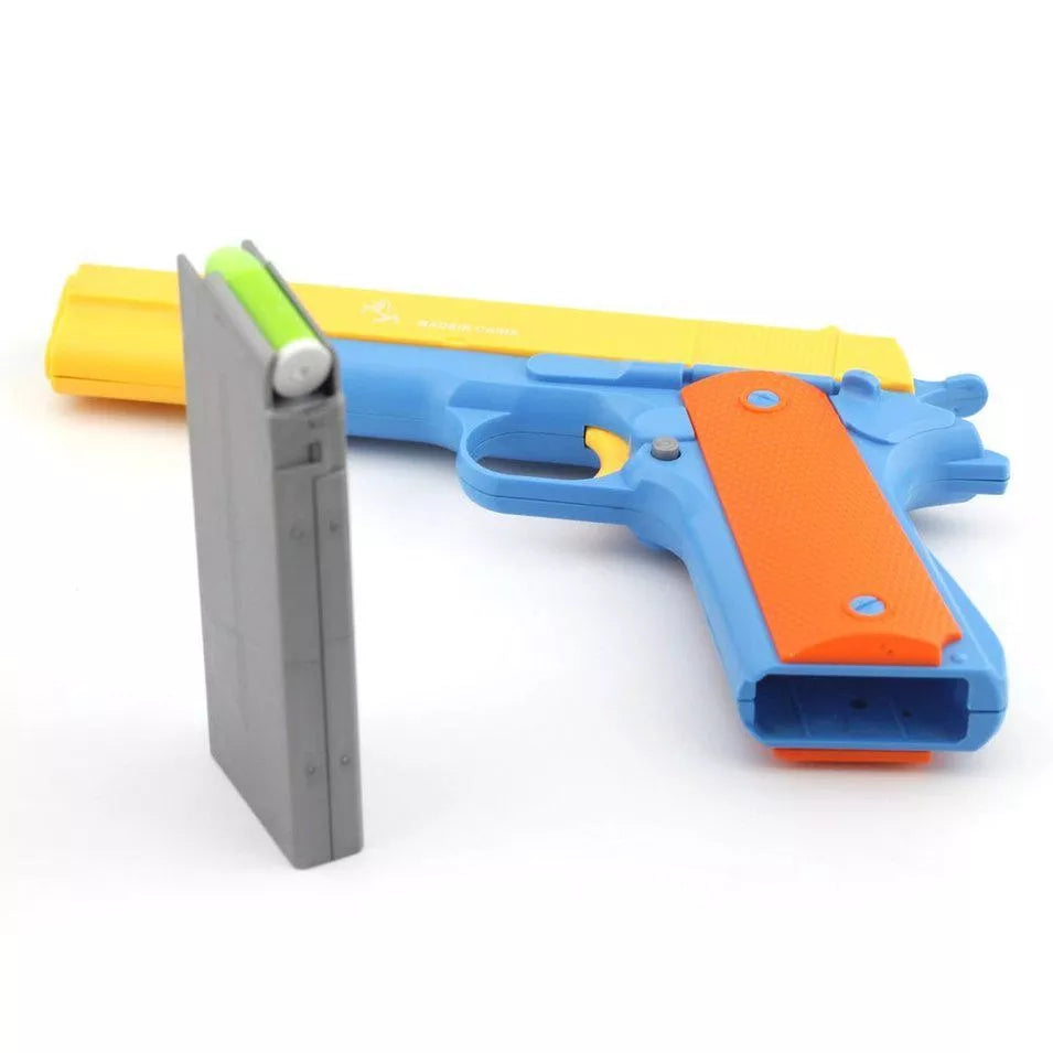 JiaYi 1911 EVA Foam Dart Gun for Kids - 1:1 Scale Realistic Toy Pistol - Safe Soft Bullet Blaster for Outdoor Play, Nerf Battles & Backyard Fun