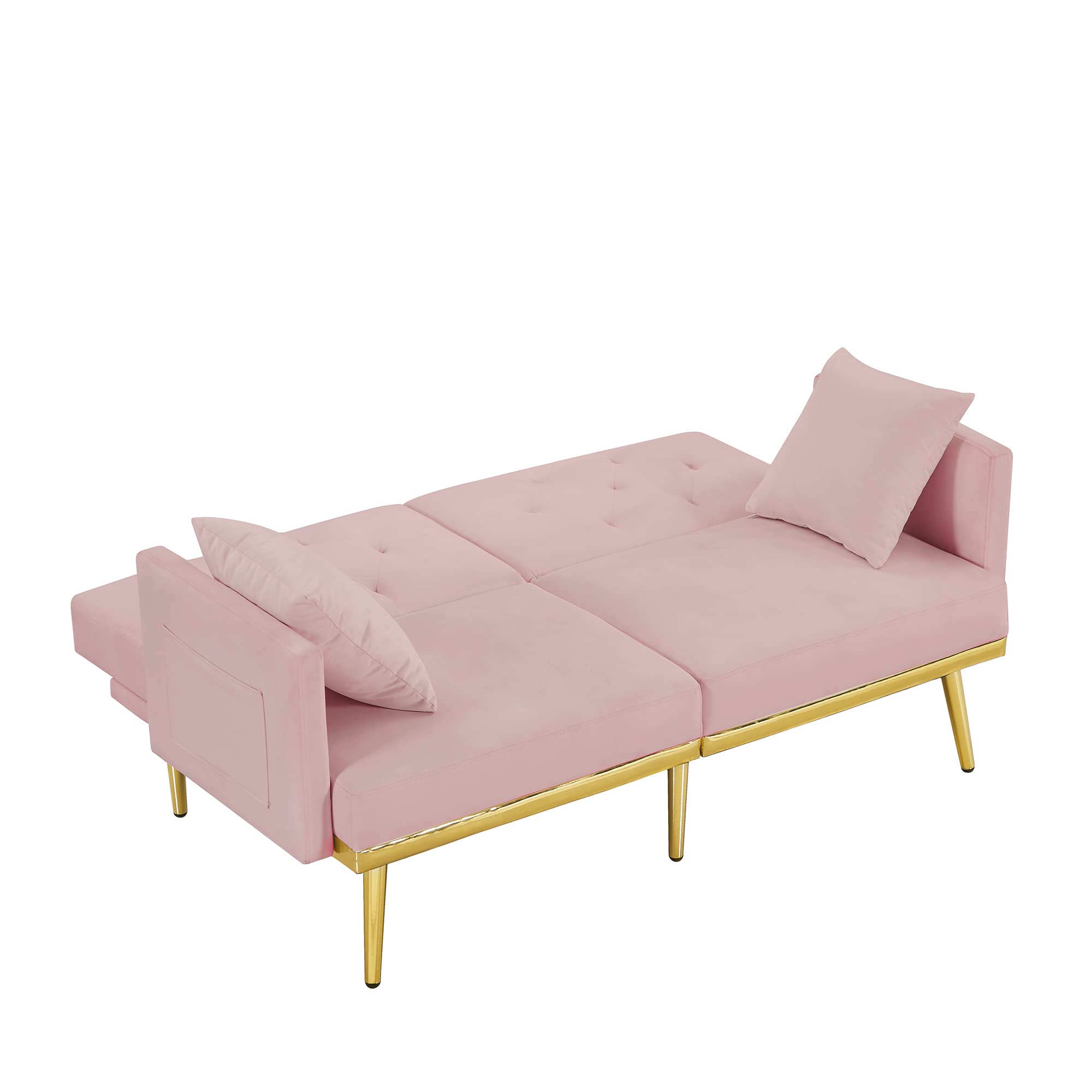 Eafurn Convertible Futon Couch Bed Loveseat Sofa - 3-in-1 Multi-Functional Furniture for Small Spaces, Guest Room & Apartment Living | Perfect for Lounging, Sleeping & Space Saving