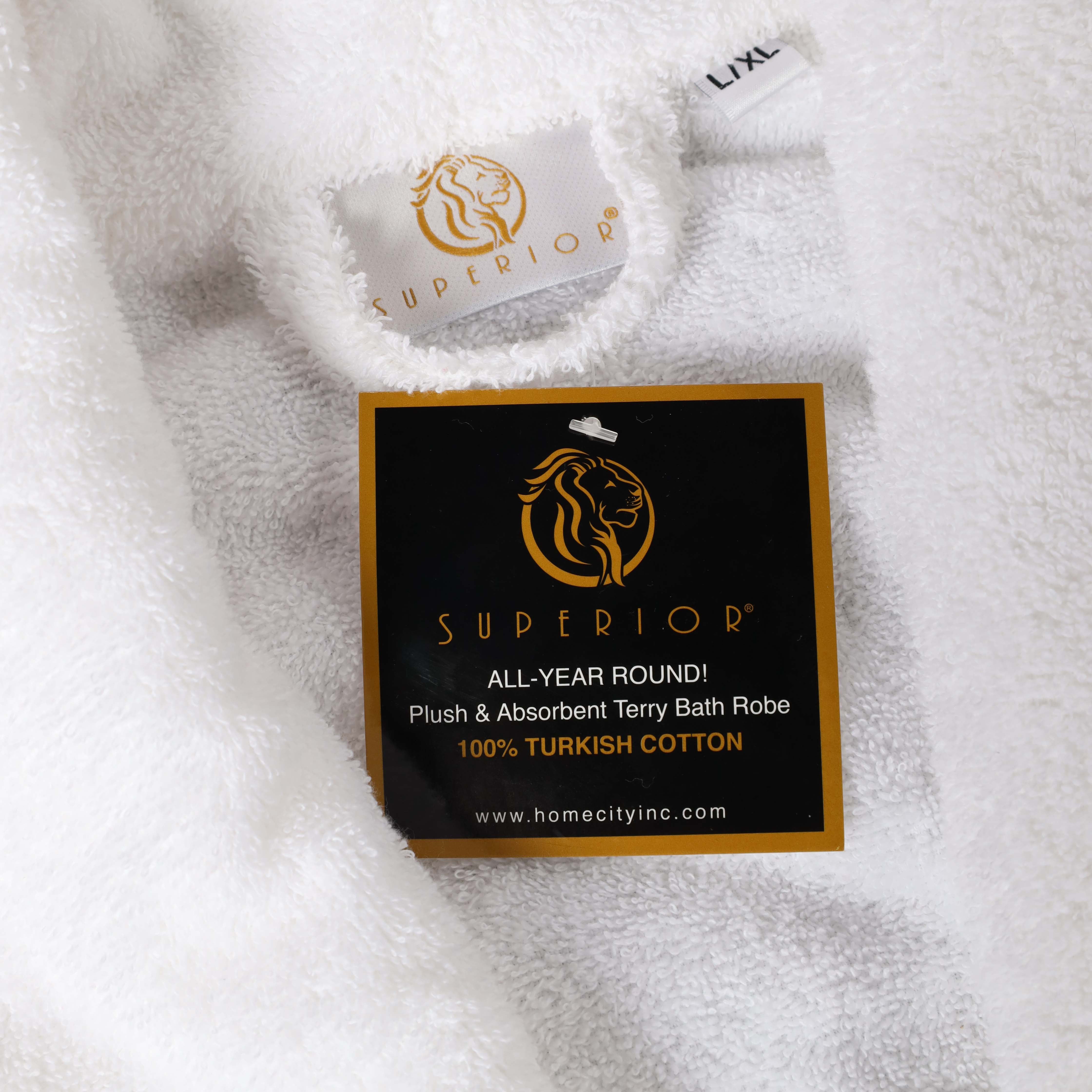 Premium Turkish Cotton Bathrobe for Men - Soft & Absorbent Classic Robe with Adjustable Belt - Perfect for Spa, Home Relaxation & Hotel Luxury