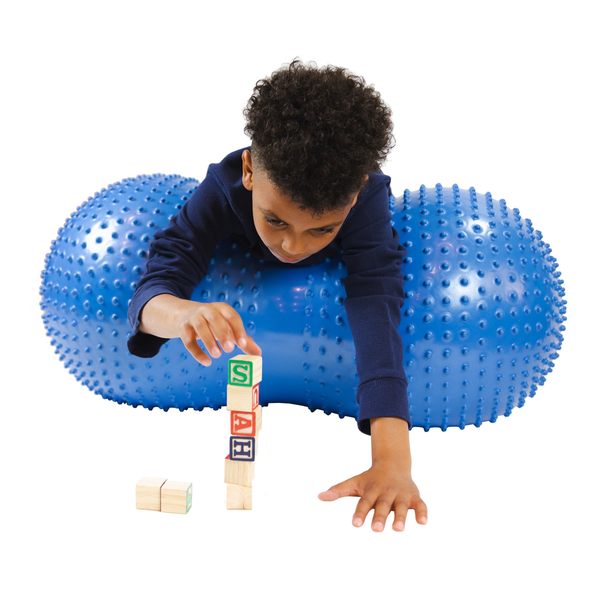Bouncyband® Sensory Peanut Stability Ball - Kids Exercise Ball for Active Sitting, ADHD & Autism Therapy, Classroom & Home Use - Improves Focus & Posture