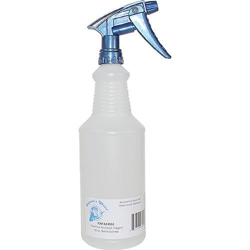 Captain's Choice New Chemical Bottle with Trigger Sprayer ICM-614932, 32 oz – Ideal for Household Cleaning and Garden Care
