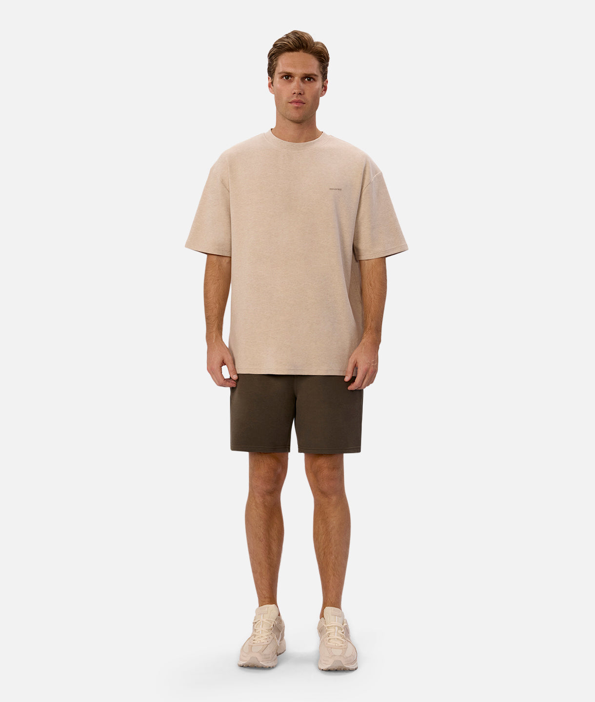 The Newport Tee - Soft Wheat Marle Cotton T-Shirt for Men | Casual Comfort Wear for Everyday & Weekend Outfits