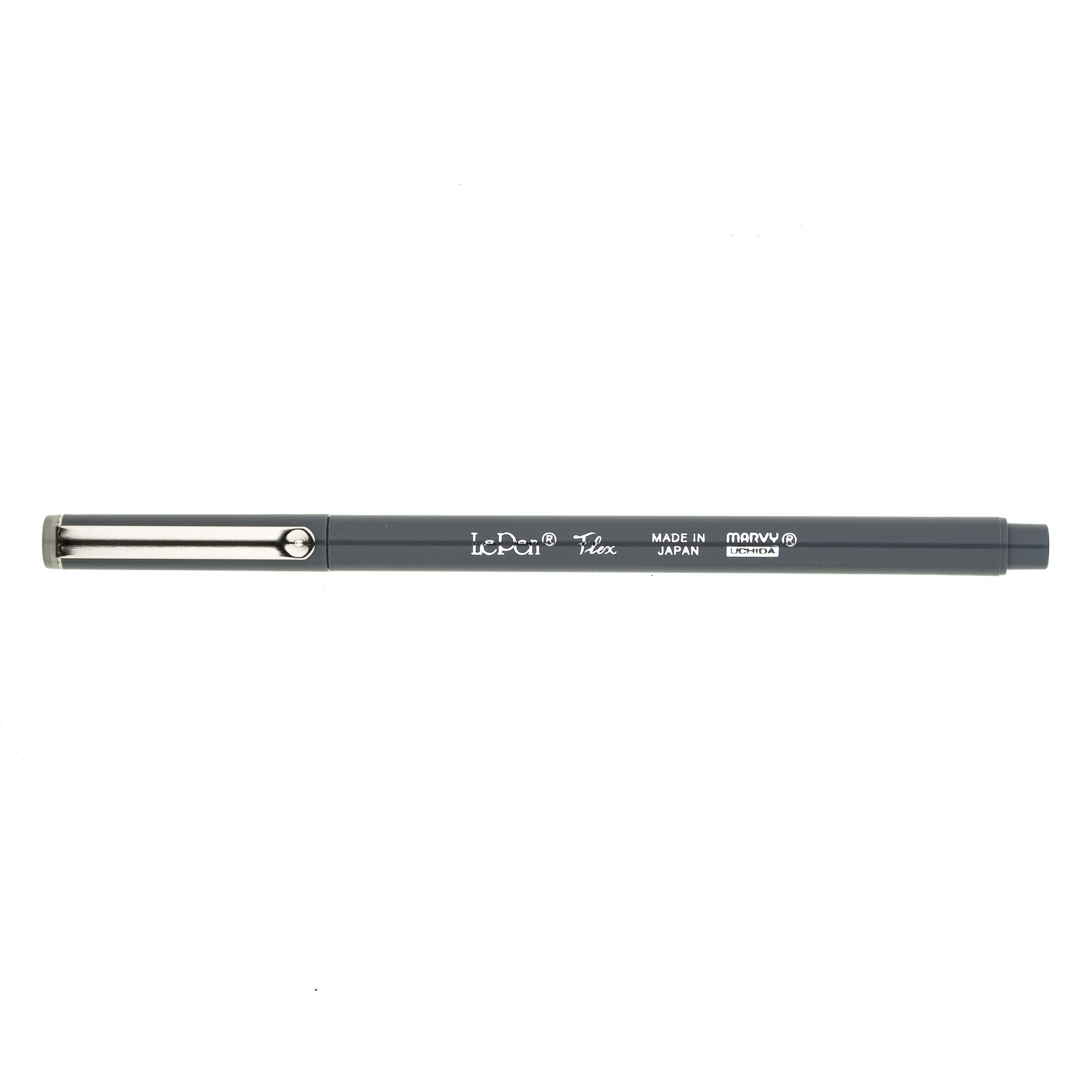 Uchida Of America Le Pen Flex Fine Point Marker - Dark Grey | Premium Art Supplies for Sketching, Drawing & Calligraphy | Perfect for Artists, Students & Professionals