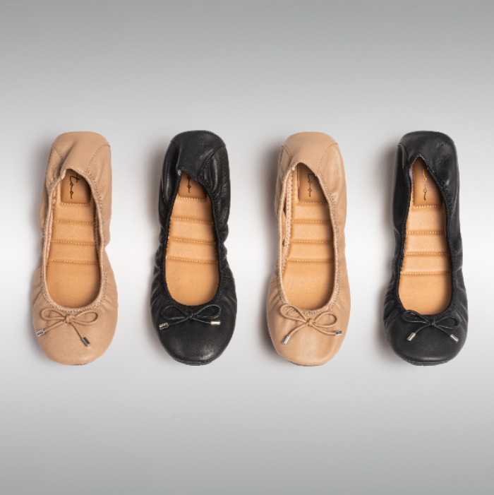 Halle Leather Ballet Flat Shoes for Women - Comfortable & Stylish Loafers for Work, Travel & Casual Wear