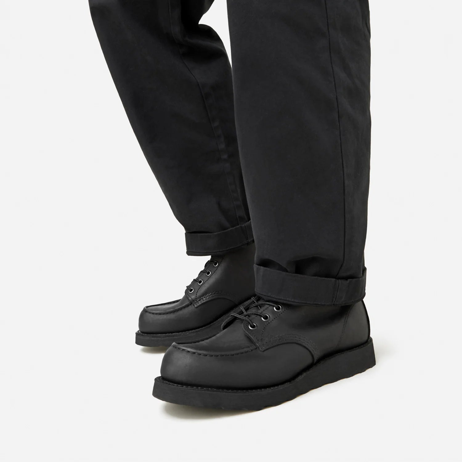 6 Inch MOC 8074 Black Harness Boots - Durable Work Boots for Men, Safety Toe, Slip Resistant - Perfect for Construction, Warehouse & Outdoor Work