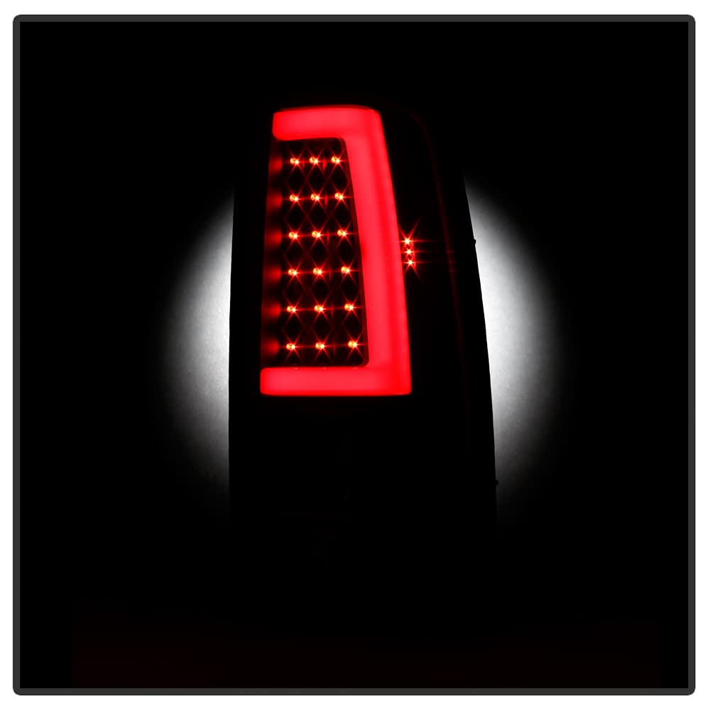 ACANII LED Tube Tail Lights Brake Lamps - Smoked Lens Black Housing for 2003-2006 Chevy Silverado 1500/2500/3500 - Perfect for Night Driving & Enhanced Safety