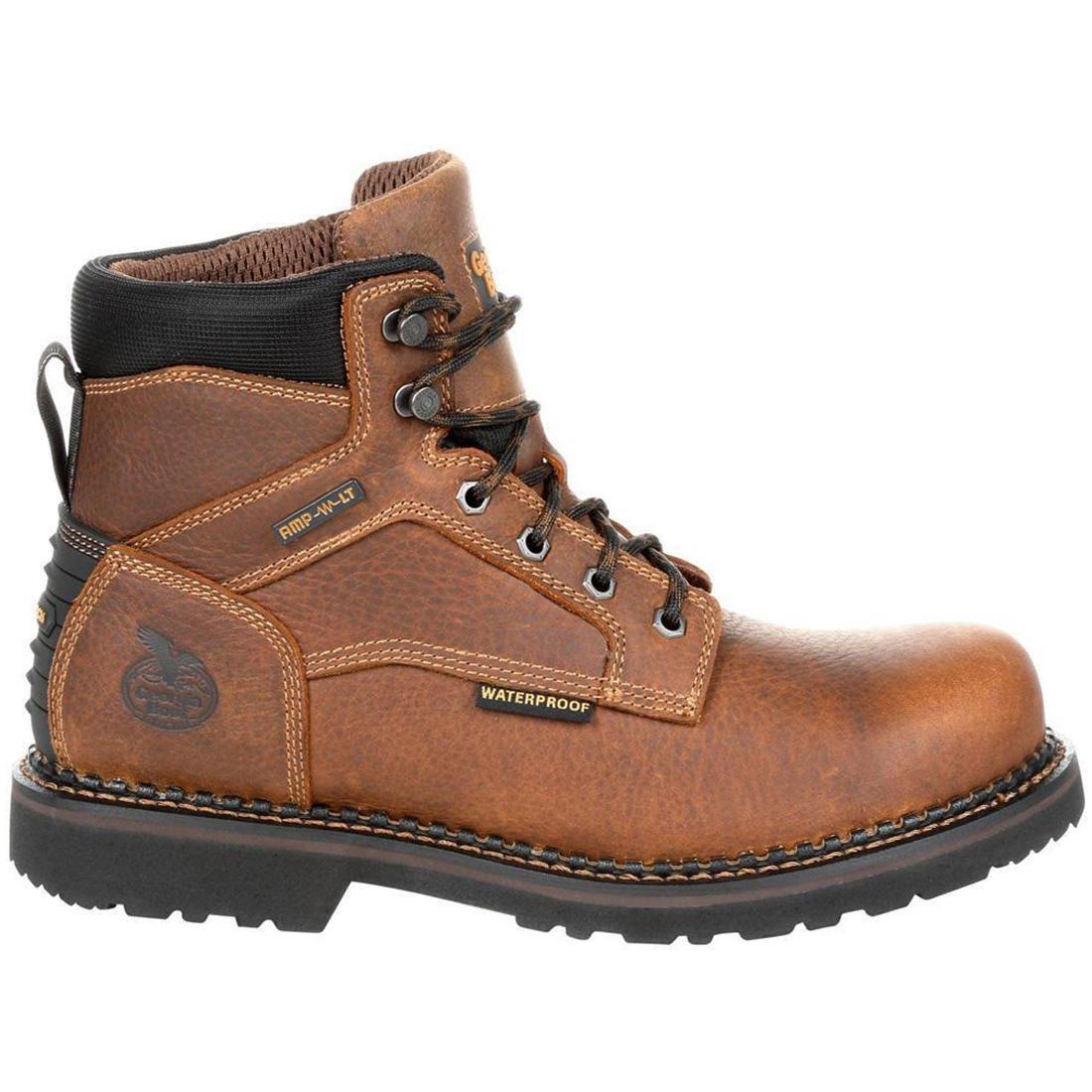 Georgia Giant Revamp Steel Toe Waterproof Work Boots for Men - Heavy Duty Safety Shoes for Construction, Warehouse & Outdoor Work