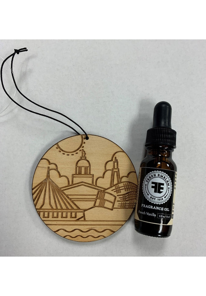 Fresh Emblem Scented Wood Car Air Freshener Bundle - Long-Lasting Natural Aroma for Cars, Home & Office | Perfect for Vehicles, Closets and Small Spaces