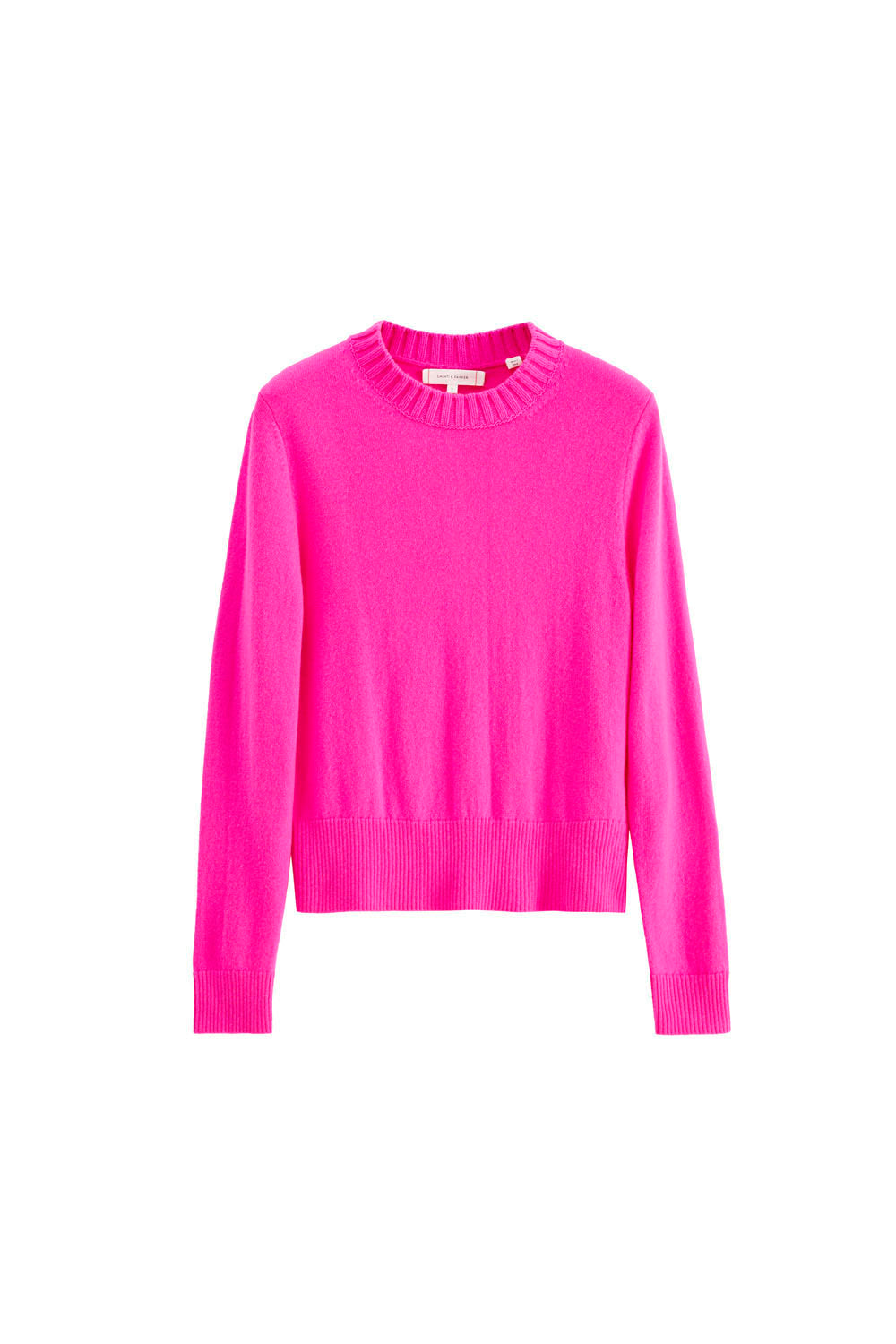 Fuchsia Wool Cashmere Cropped Sweater for Women - Soft Winter Pullover for Casual Outings & Date Nights