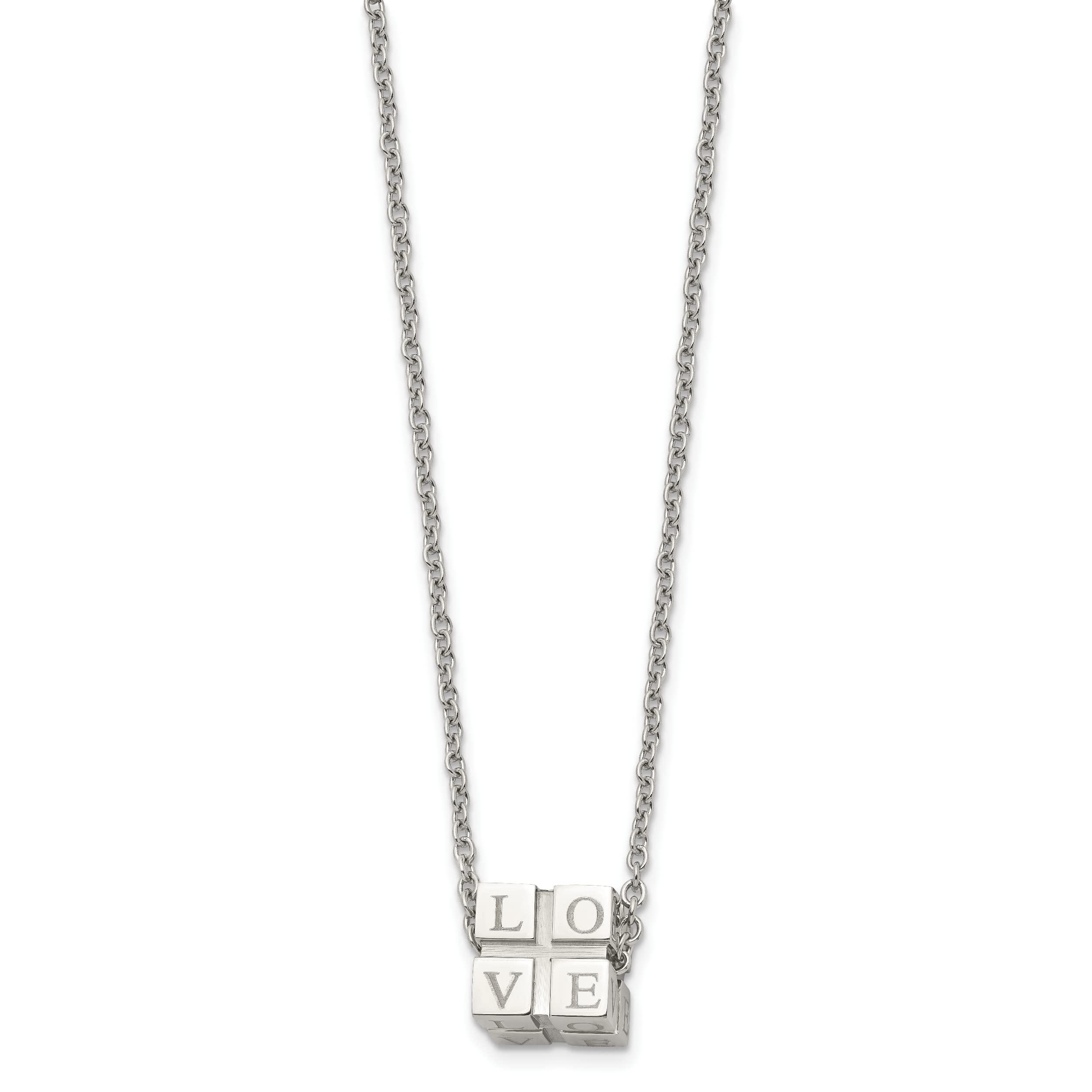 Stainless Steel Polished Love Box Necklace - Elegant Heart Pendant Jewelry for Women | Perfect Gift for Valentine's Day, Anniversary & Romantic Occasions