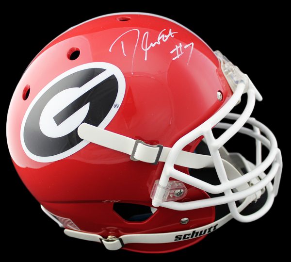 D'Andre Swift Autographed Georgia Bulldogs Schutt Authentic NCAA Football Helmet - Collectible Memorabilia for Fans & Sports Enthusiasts