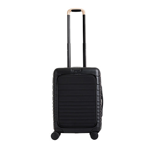 Black Front Pocket Carry On Roller Luggage - Perfect for Air Travel & Business Trips | Compact & Convenient Carry-On Suitcase