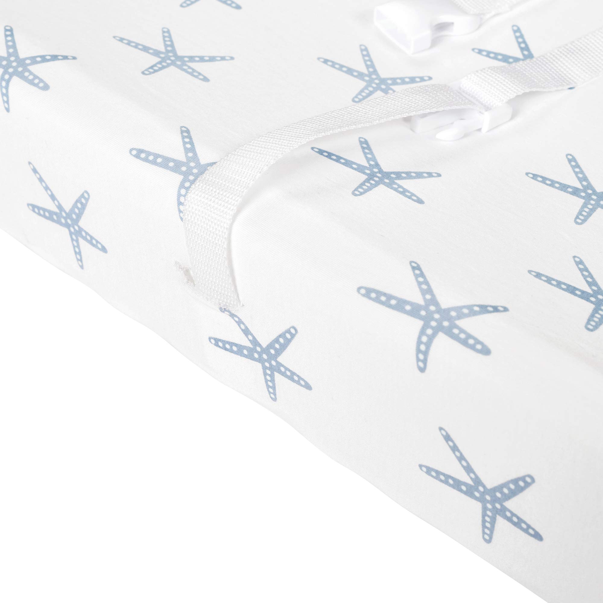 Lush Decor Organic Cotton Baby Changing Pad Cover 2-Pack - Blue for Nursery & Travel