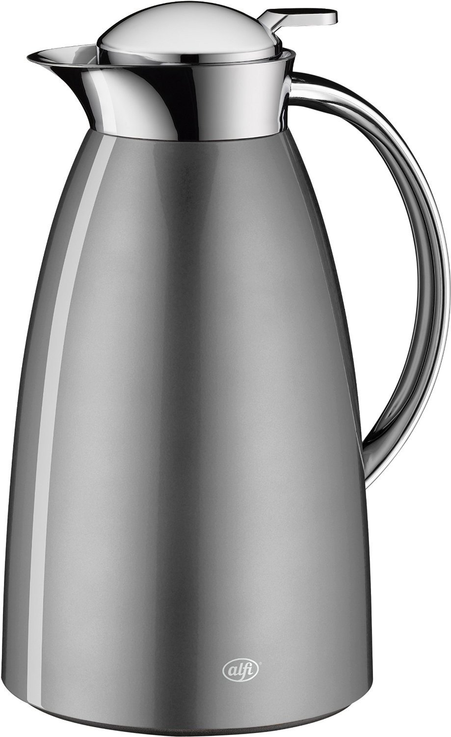 Alfi Gusto Carafe 1000ml Insulated Coffee & Tea Pot - Stainless Steel Thermal Carafe, Grey - Perfect for Home, Office & Restaurants - Keeps Beverages Hot for Hours