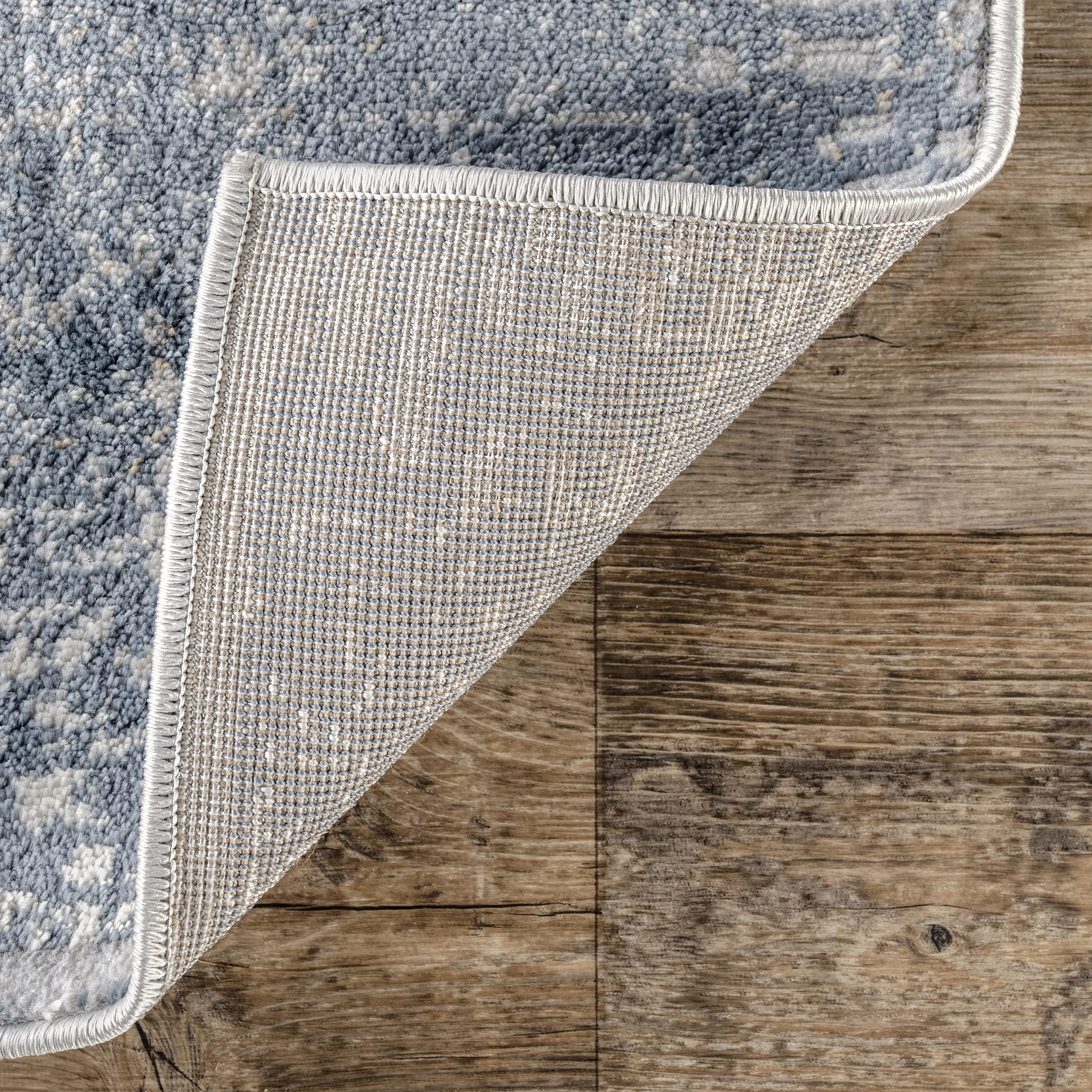 nuLOOM Alice Abstract 9x12 Area Rug - Soft Modern Blue Ivory Carpet for Living Room, Bedroom, Dining Room & Kitchen | Perfect for Home Decor, Office & High Traffic Areas