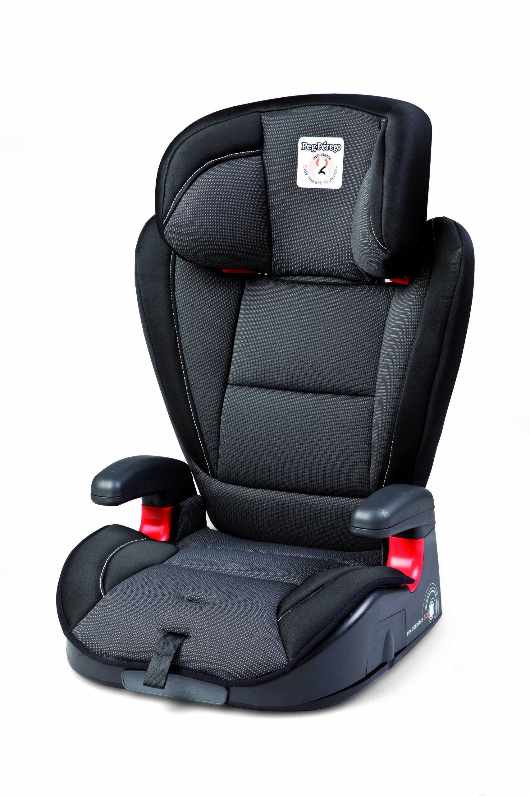 Peg Perego Viaggio HBB 120 Booster Car Seat for Kids 40-120 lbs | High Back Booster Seat with Safety Features | Made in Italy | Crystal Black | Perfect for School, Travel & Daily Commute