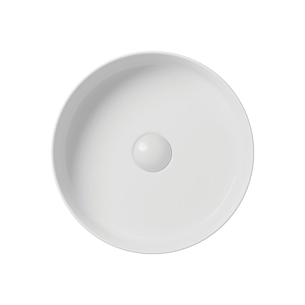 Fienza RB3280 Reba 310mm White Mini Above Counter Bathroom Sink - Perfect for Small Spaces, Powder Rooms & Vanities