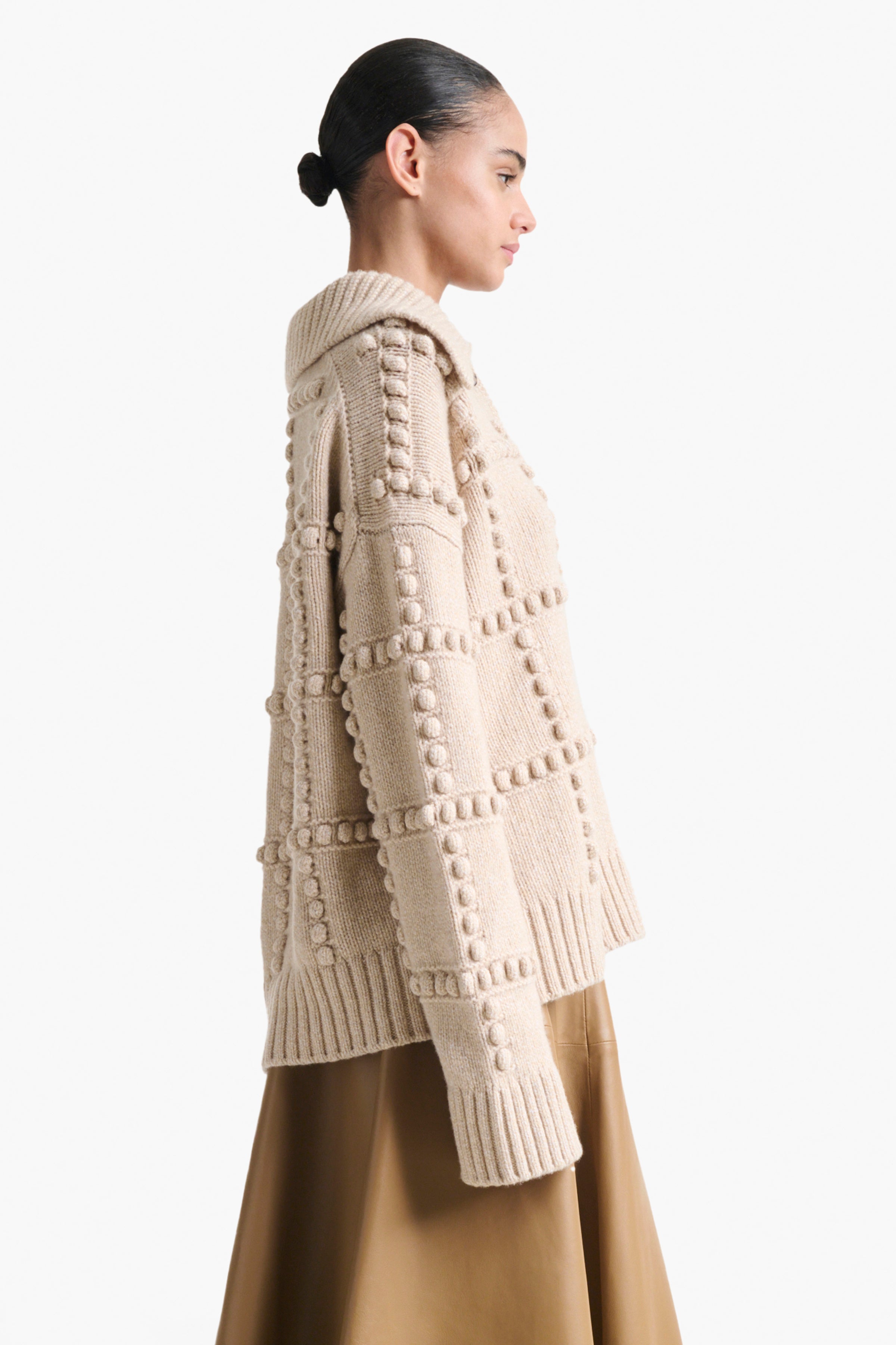 Premium Mitch Sweater in Wheat Melange - Soft & Stylish Knit Pullover for Men & Women - Perfect for Fall & Winter Layering, Casual Outfits & Cozy Home Wear