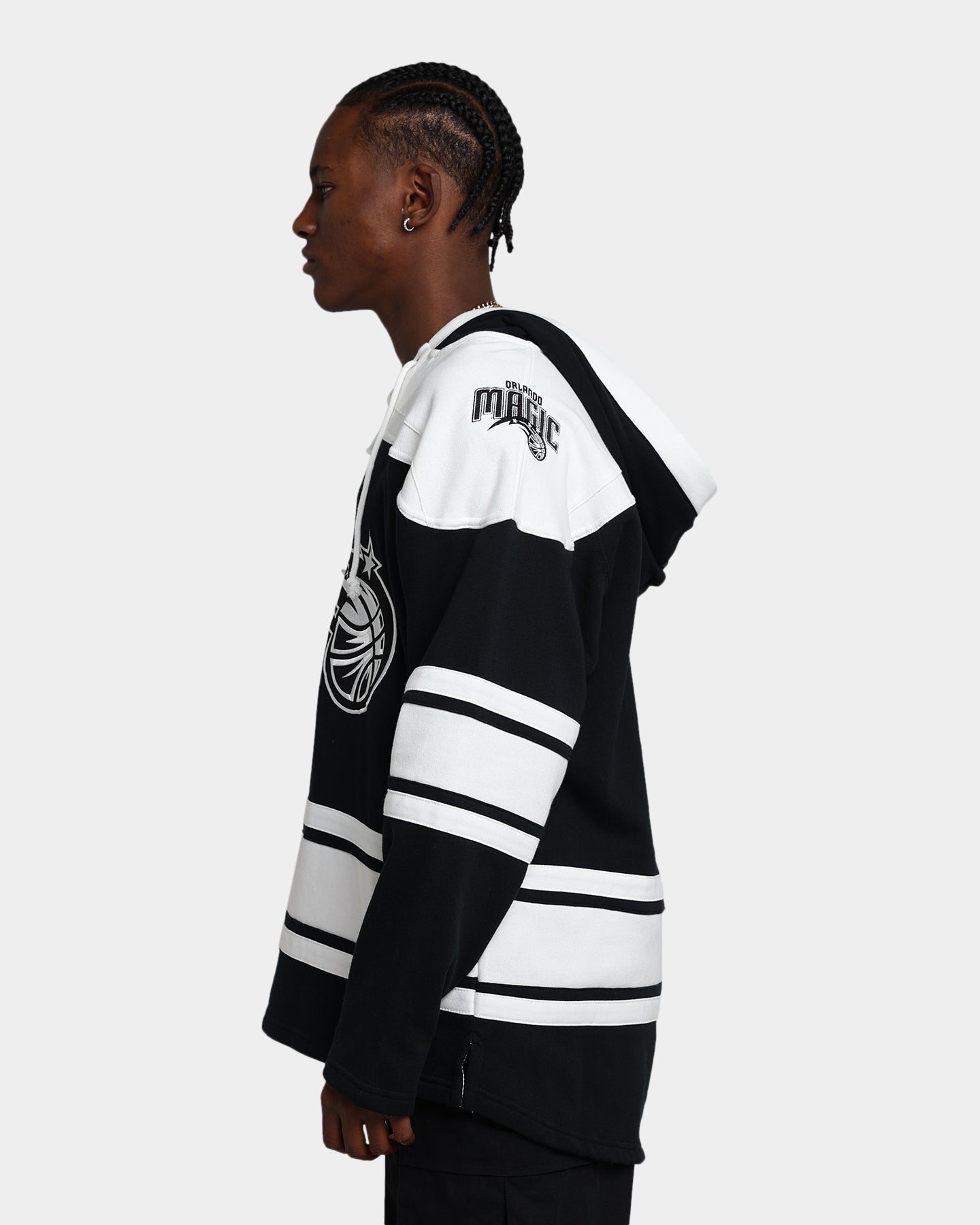 47 Brand Orlando Magic Superior Lacer Hoodie - Men's NBA Basketball Pullover Sweatshirt (Jet Black) | Warm & Comfortable for Game Day, Casual Wear & Outdoor Activities