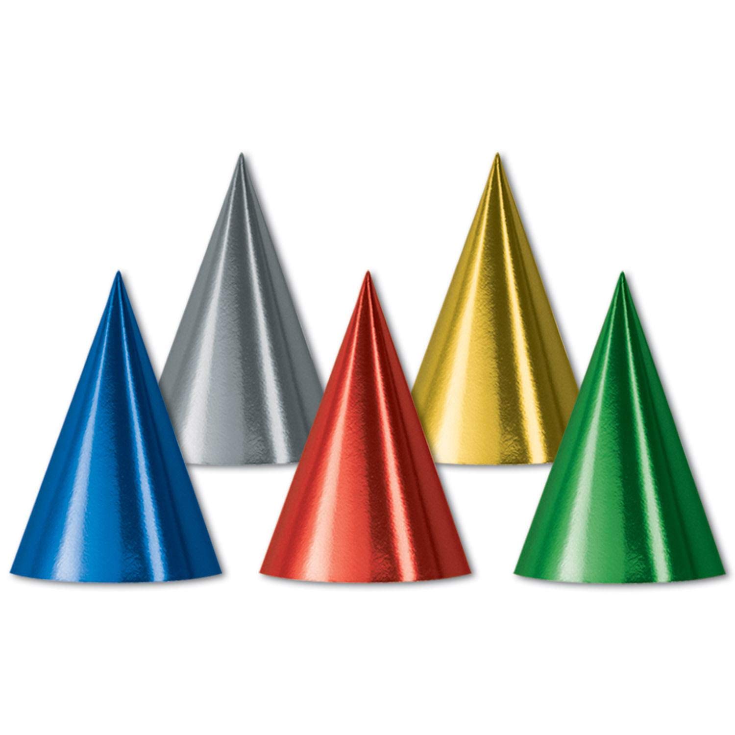 24-Pack Foil Party Hats for Birthdays & Celebrations