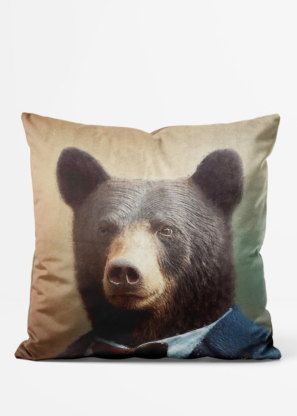 Black Bear Animal Portrait Throw Pillow - Soft Plush Decorative Cushion for Living Room, Bedroom, or Nursery - Perfect for Home Decor, Gifts, and Cozy Comfort