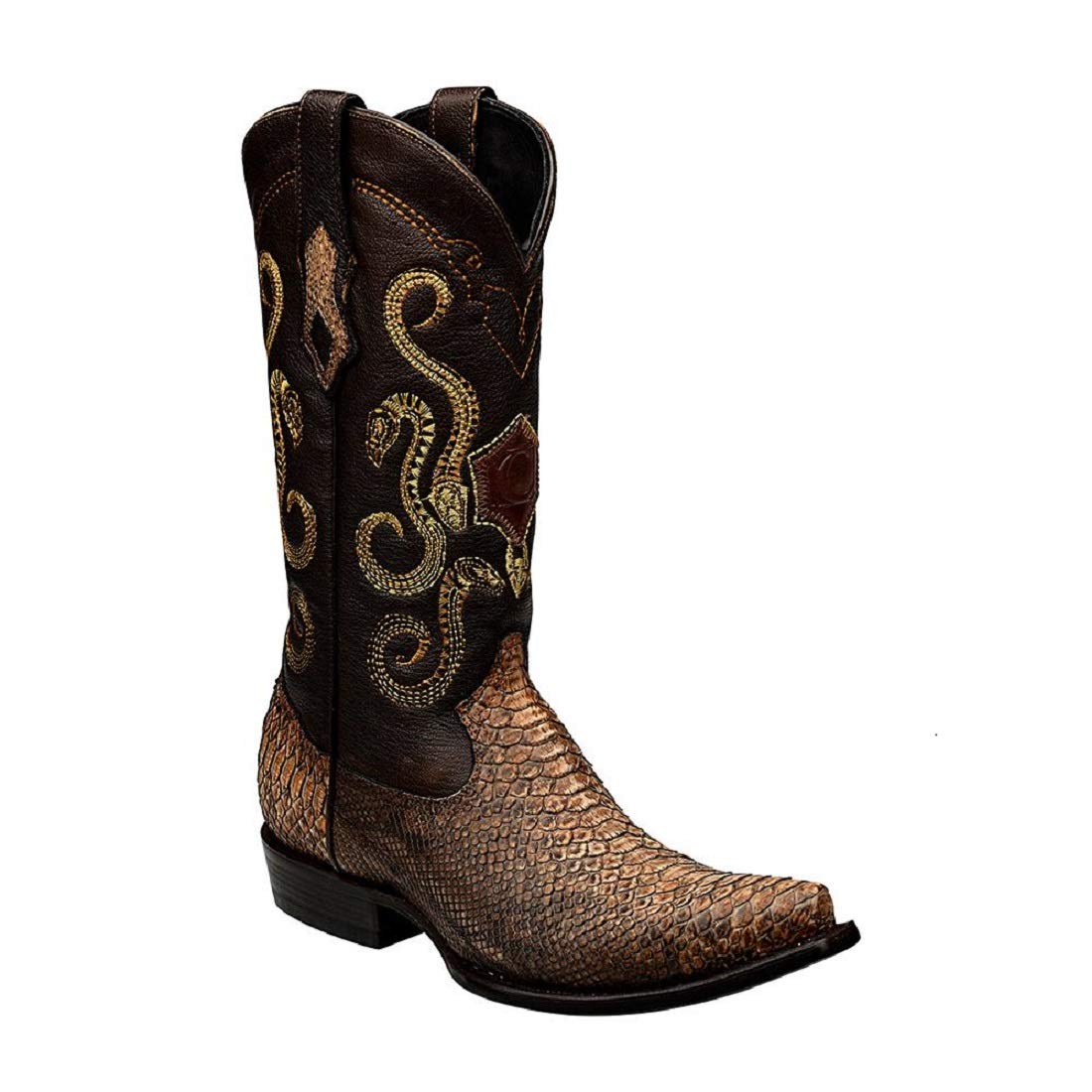 Cuadra Genuine Python Skin Western Boots for Men & Women - Stylish Cowboy Boots for Rodeo, Country Dancing & Western Fashion