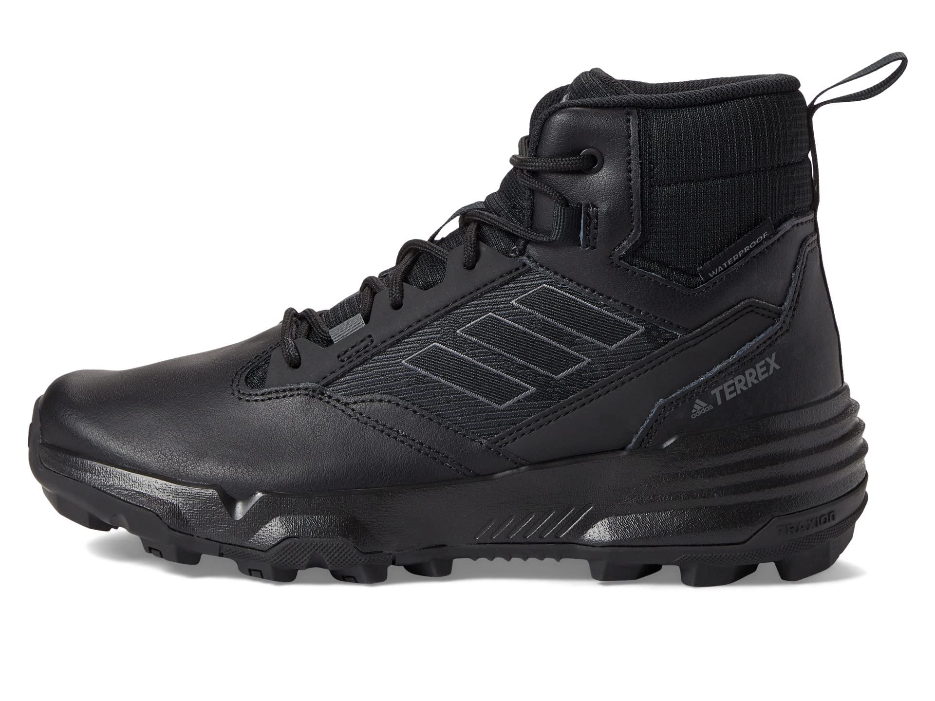 Adidas Men's Unity Leather Mid Rain-Ready Walking Shoes - Waterproof Comfort for Outdoor Hiking & Urban Commuting