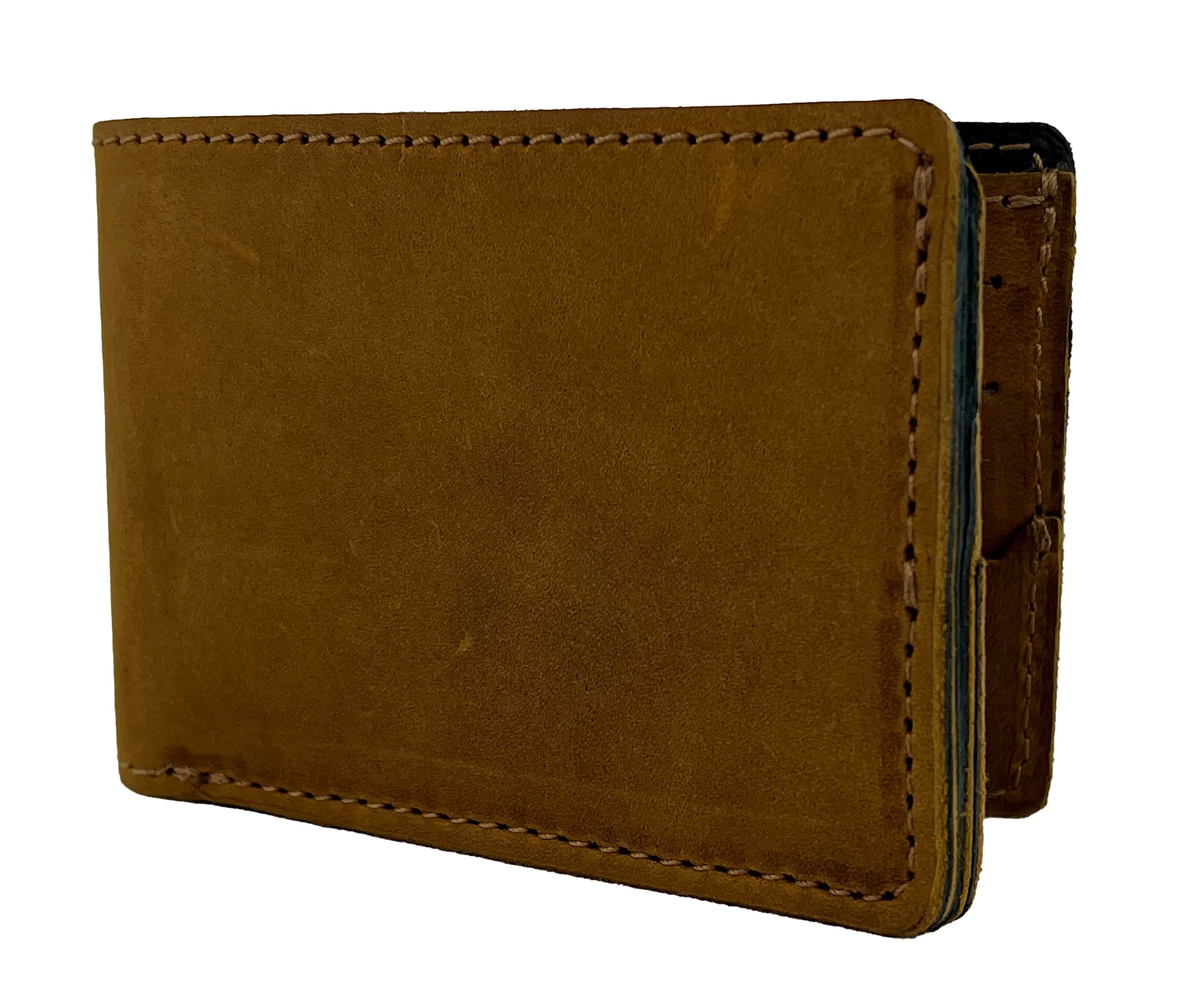 Premium Full Grain Leather Wallet for Men - Handcrafted Genuine Leather Bifold Wallet with RFID Protection - Durable & Stylish (Tobacco Brown) - Perfect for Everyday Carry, Travel & Business Gifts