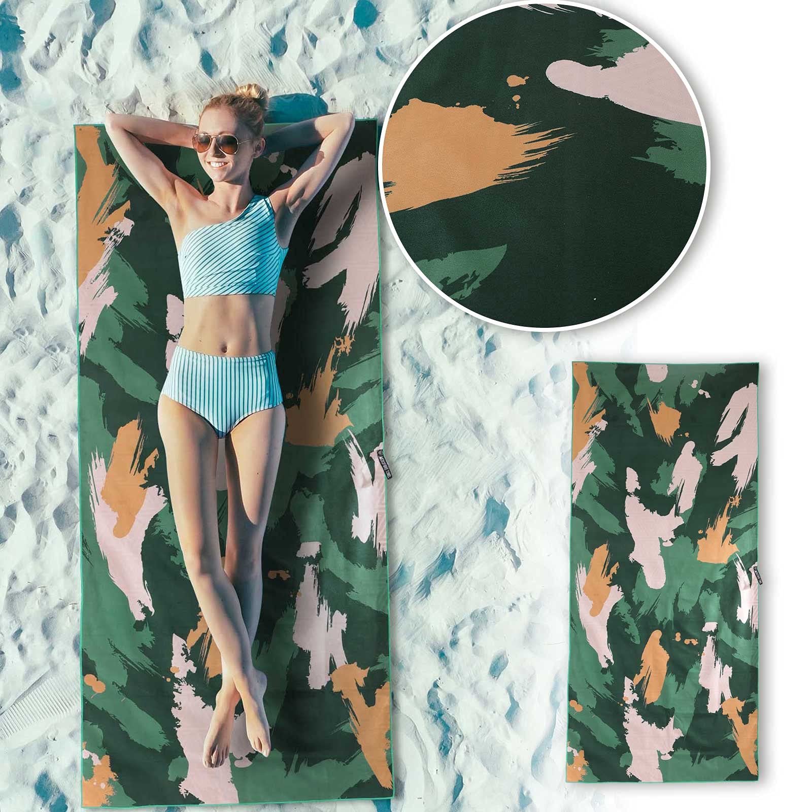**Premium Microfiber Quick-Drying Beach Towel with Carry Bag - Ultra Absorbent, Sand-Free, Lightweight for Travel, Gym, Camping & Pool - Perfect for Kids, Teens & Adults - Ideal for Yoga, Picnics & Outdoor Adventures**
