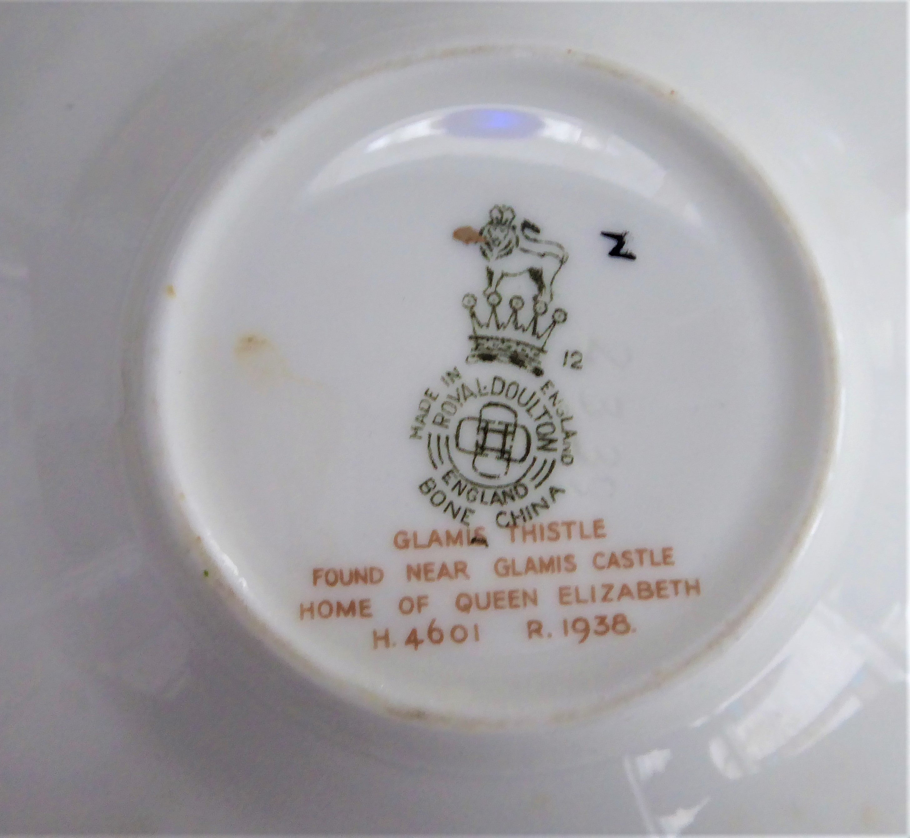 Vintage Royal Doulton Glamis Thistle Cup and Saucer Set - Hand-Painted 1930s Collectible Tea Cup with Queen Mum Association | Perfect for Afternoon Tea, Royal Memorabilia Collections & British Antique Displays