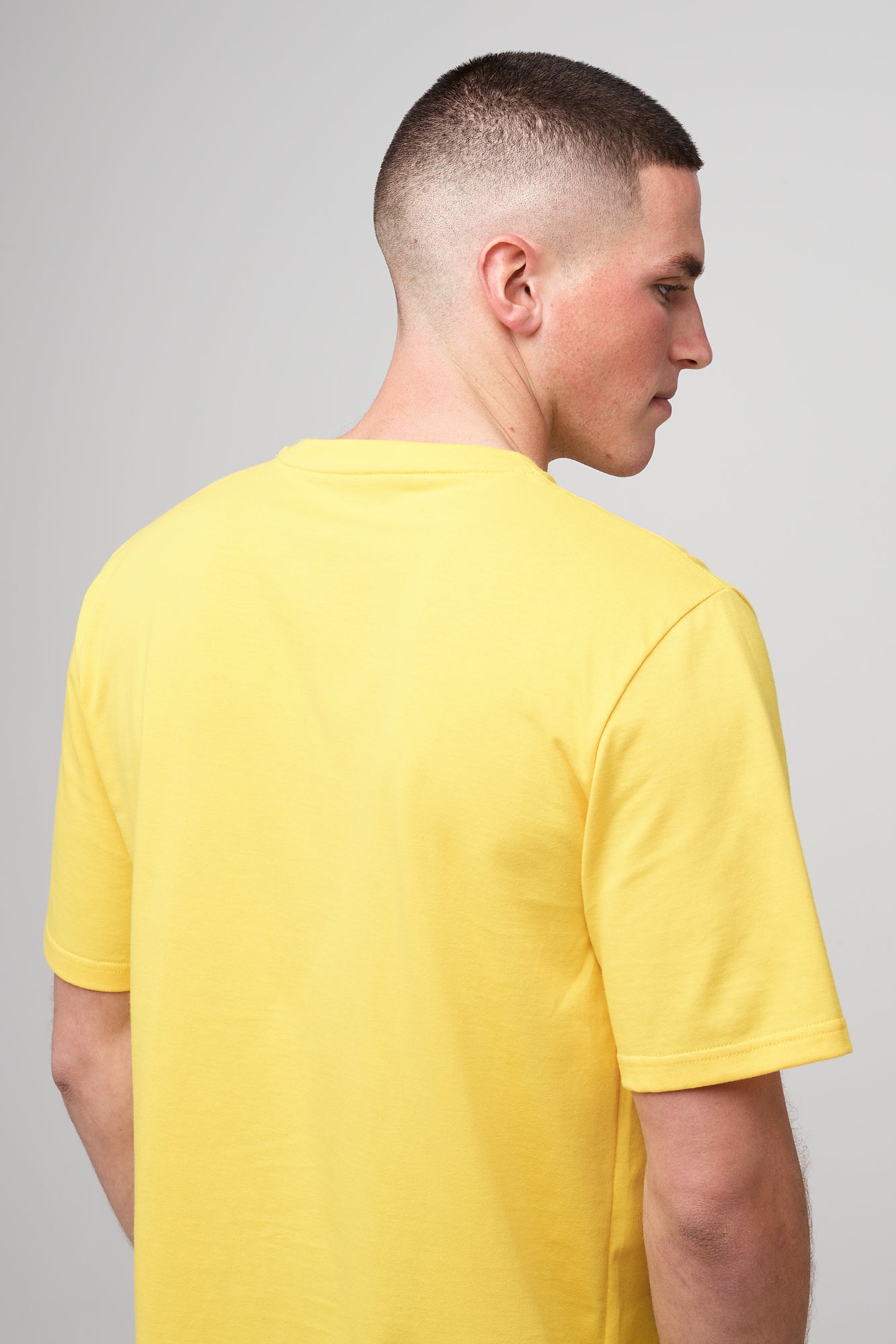 Men's Short Sleeve T-Shirt - Sunshine Yellow Cotton Casual Tee for Summer Outfits, Gym & Streetwear