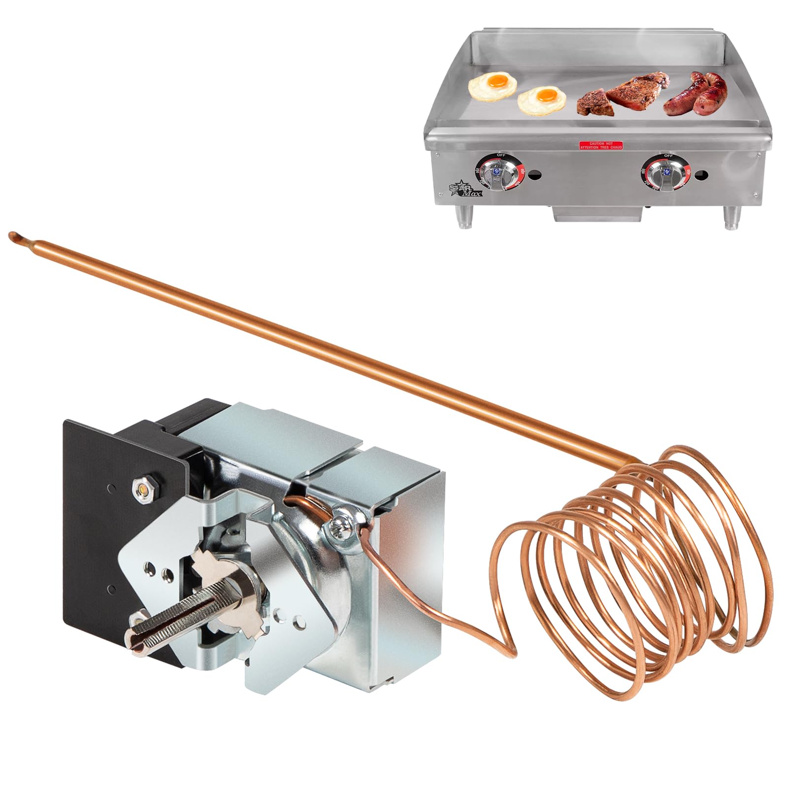 Star Max Griddle Thermostat SA-100-450 & SA-465-36 - Temperature Control Replacement for Star MFG 2T-Z5958, Z5958, AllPoints 46-1368 - Perfect for Commercial Kitchen Griddles & Flat Top Grills