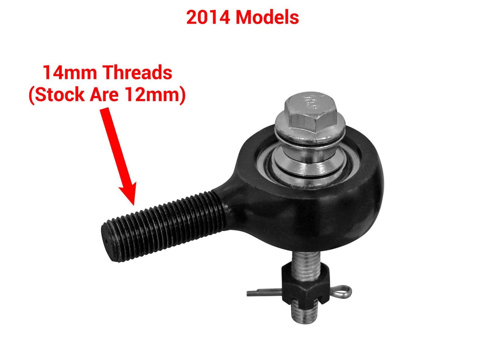 SuperATV Heavy Duty Tie Rod Kit for Polaris RZR XP 1000/4 1000 (2014-2018) | Stock Length Replacement 14-1/16