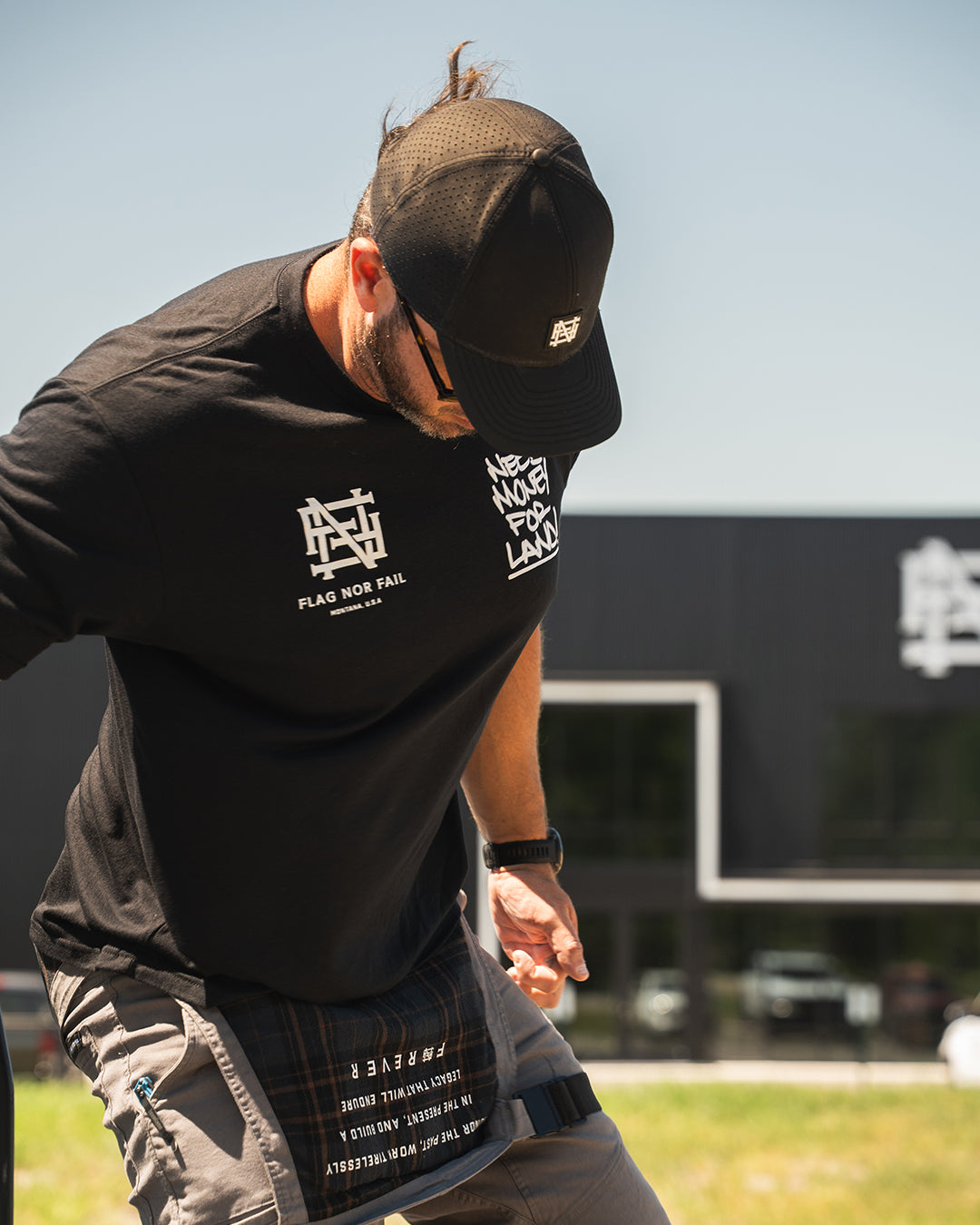NEED MONEY FOR LAND Script Tee - Black Cotton Graphic T-Shirt for Streetwear & Urban Fashion | Casual Outfit Essential