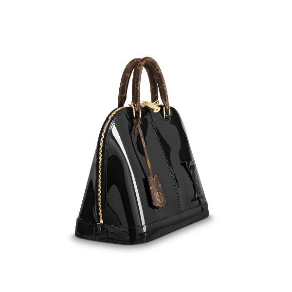 Authentic LV Alma PM Bag in Black Patent Leather - Luxury Handbag for Women, Perfect for Work, Travel & Evening Events
