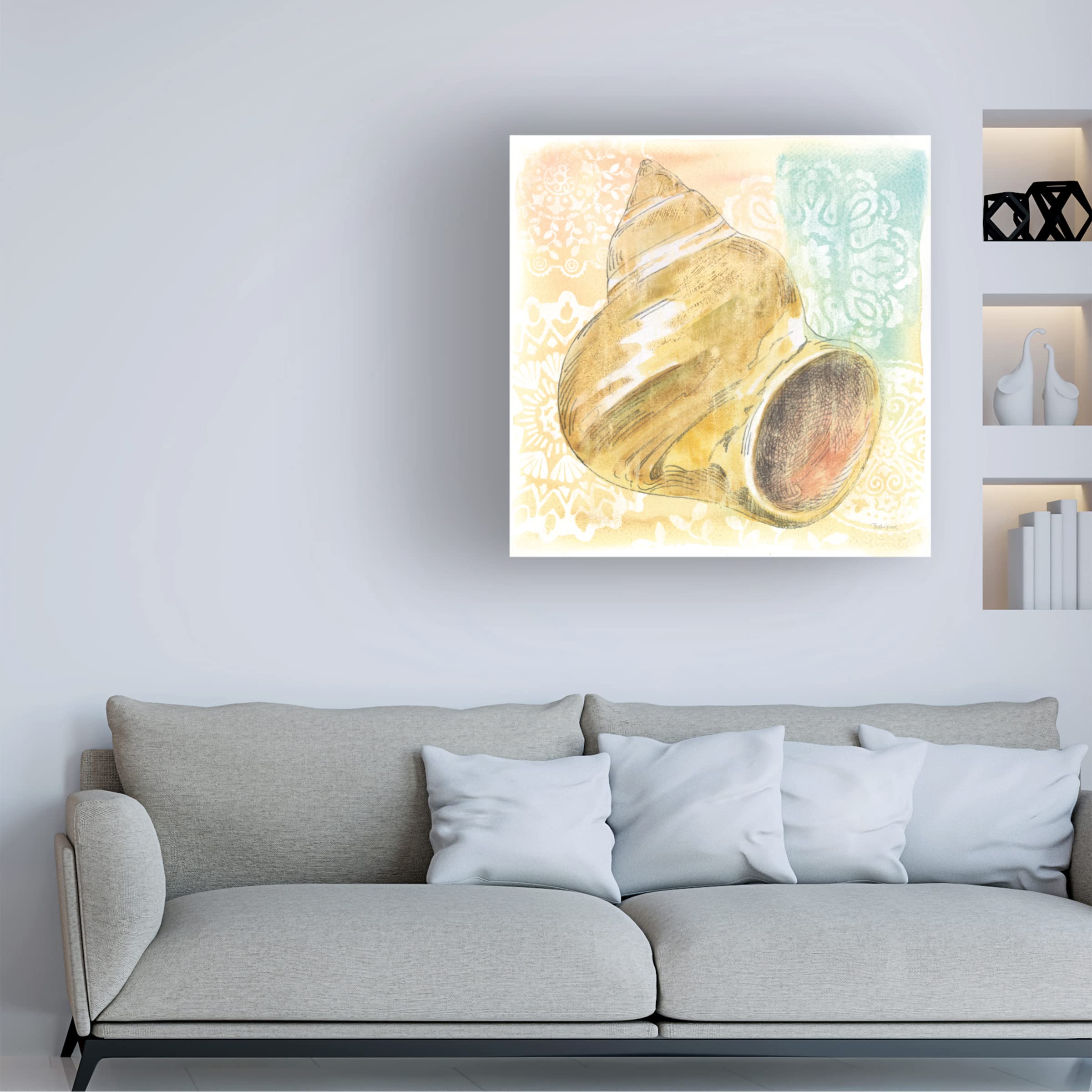 Beth Grove 'Golden Treasures II' Canvas Wall Art Print - Modern Home Decor for Living Room, Bedroom & Office | Trademark Fine Art Collection