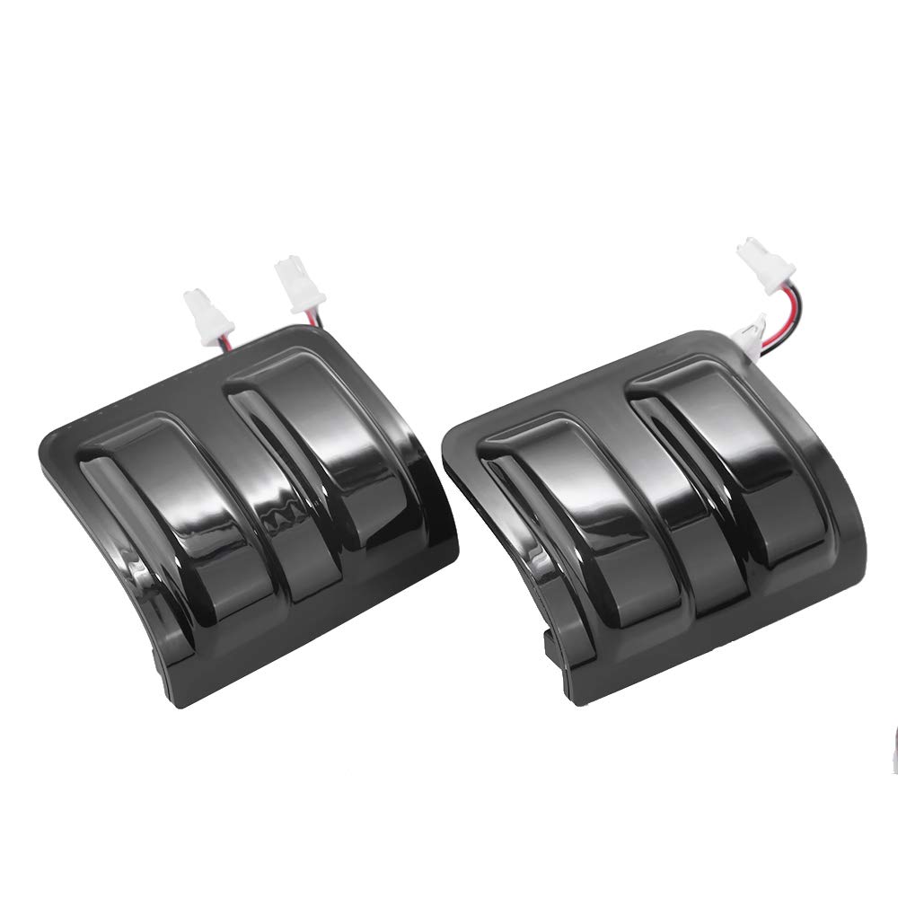 Hoypeyfiy Smoked Lens Switchback LED Side Mirror Marker Lights for 2008-2016 Ford F250 F350 F450 - Replacement for Part #1448141 1448140 - Enhance Visibility & Style for Night Driving & Off-Road Adventures