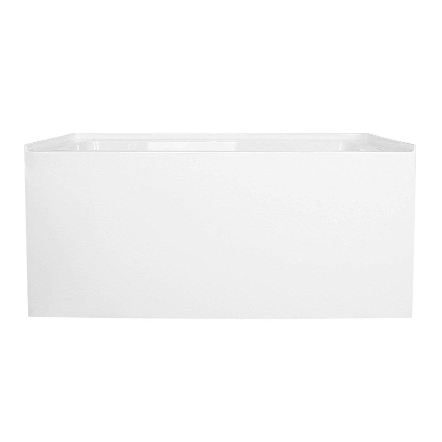 Aqua Eden VTDE483222L 48-Inch Acrylic Rectangular 3-Wall Alcove Bathtub - Left Hand Drain - Glossy White - Perfect for Small Bathrooms & Modern Home Spa Experience