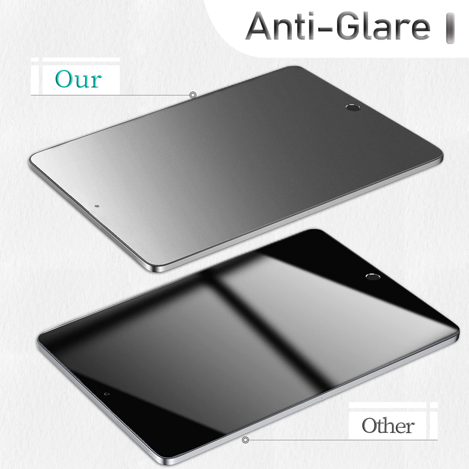 Hiins 2 Pack Matte Paper Screen Protector for iPad 9.7 Inch - Compatible with iPad 6/5 (2018/2017), iPad Air 2/1 (2014/2013), iPad Pro 9.7 (2016) - Anti-Glare Writing & Drawing Film - Perfect for Artists, Students & Note-Taking