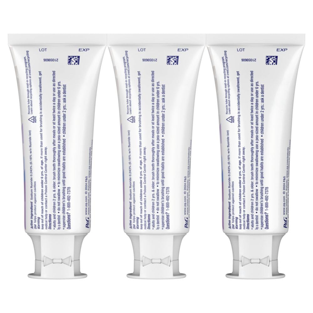Crest 3D White Brilliance Bright Mint Teeth Whitening Toothpaste - 4.3 oz (Pack of 3) | 100% More Stain Removal, 24-Hour Protection | Whiter Teeth in 3 Days | Perfect for Daily Use & Special Occasions